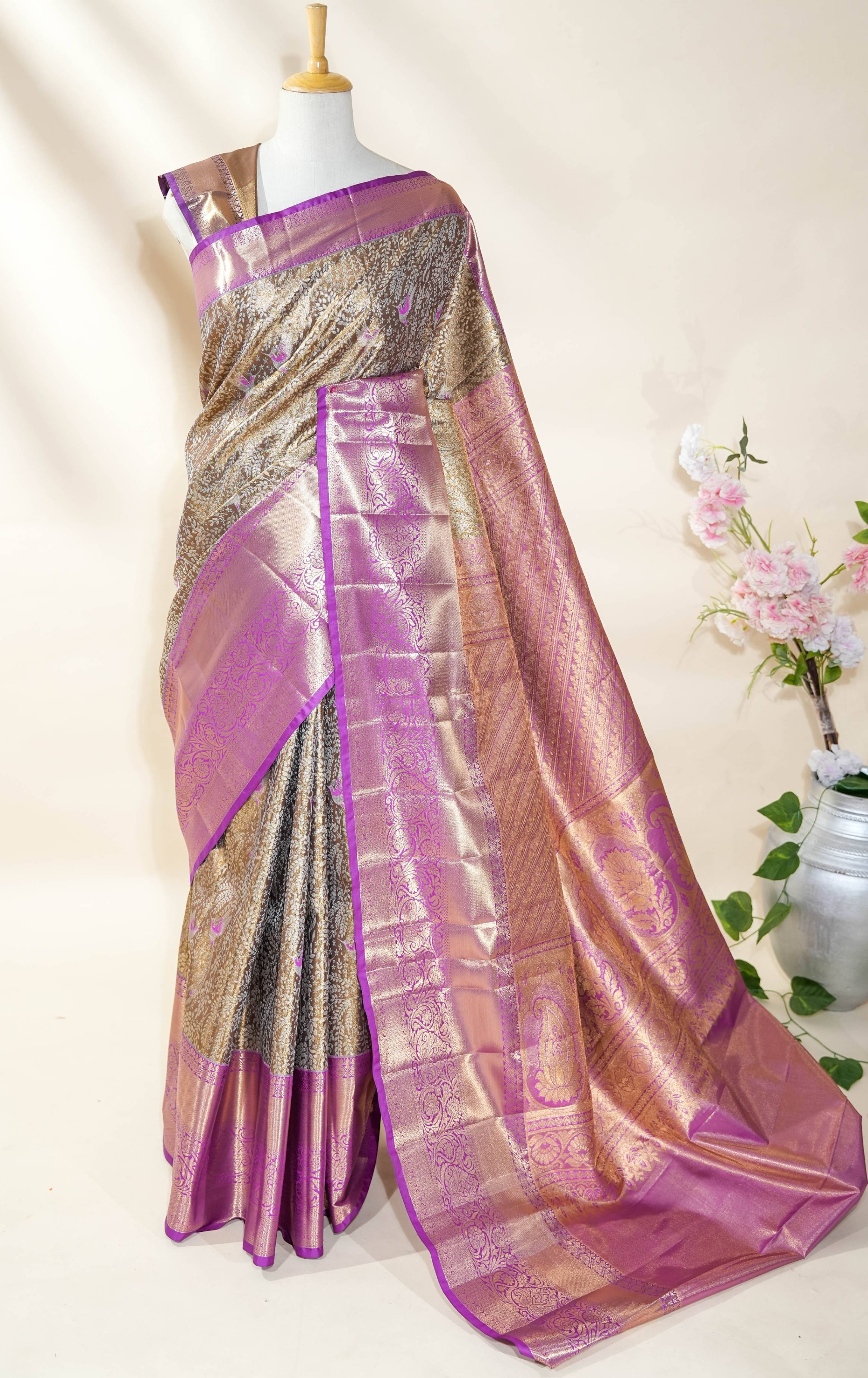 Gold Kanchipuram Saree
