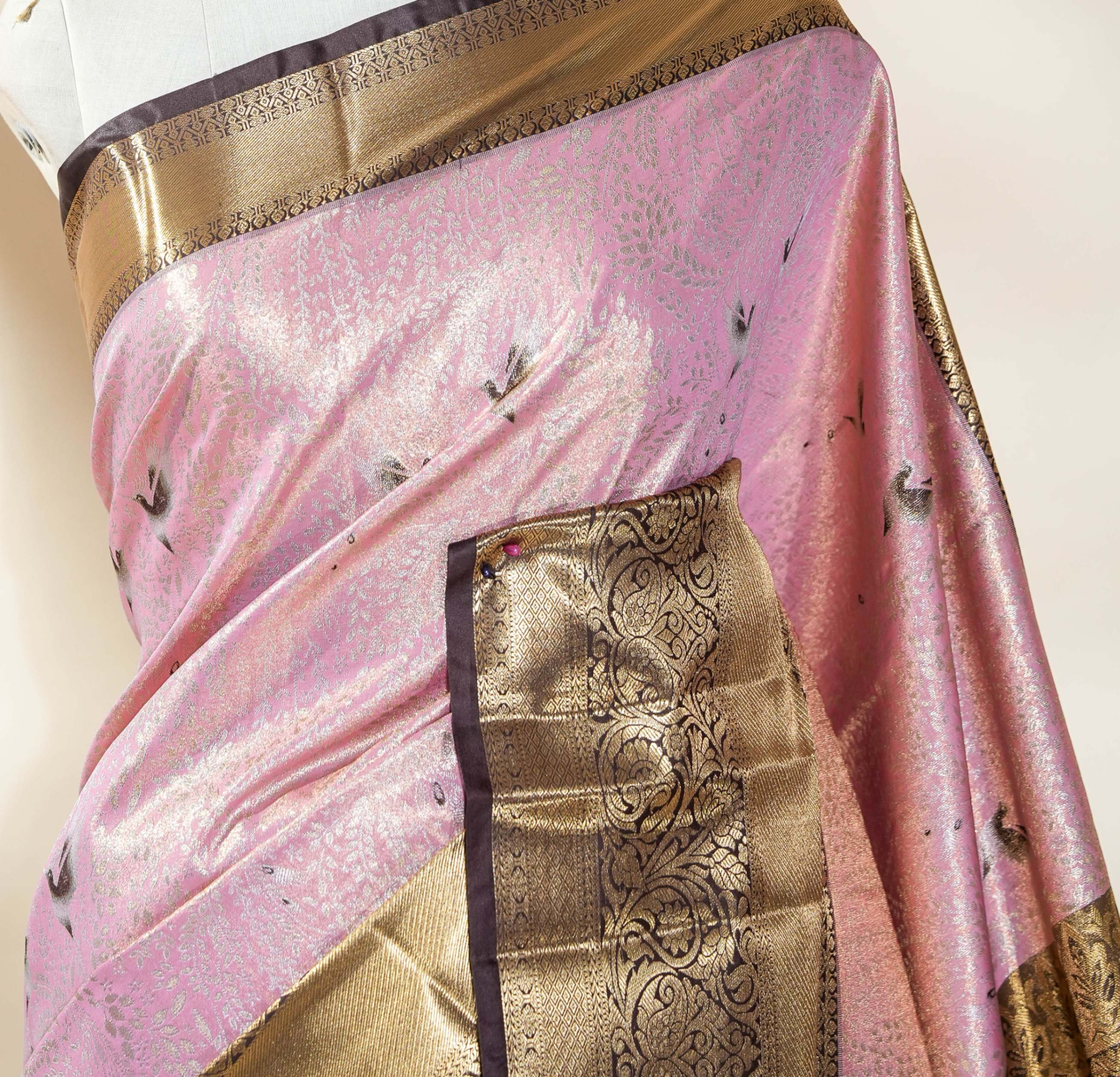 Pink Kanchipuram Saree