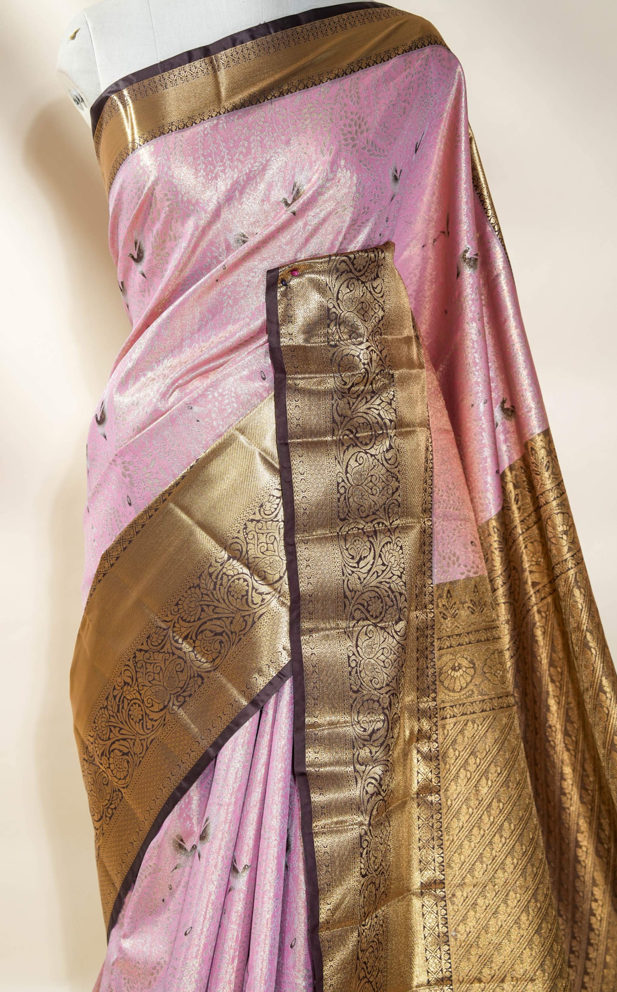 Pink Kanchipuram Saree