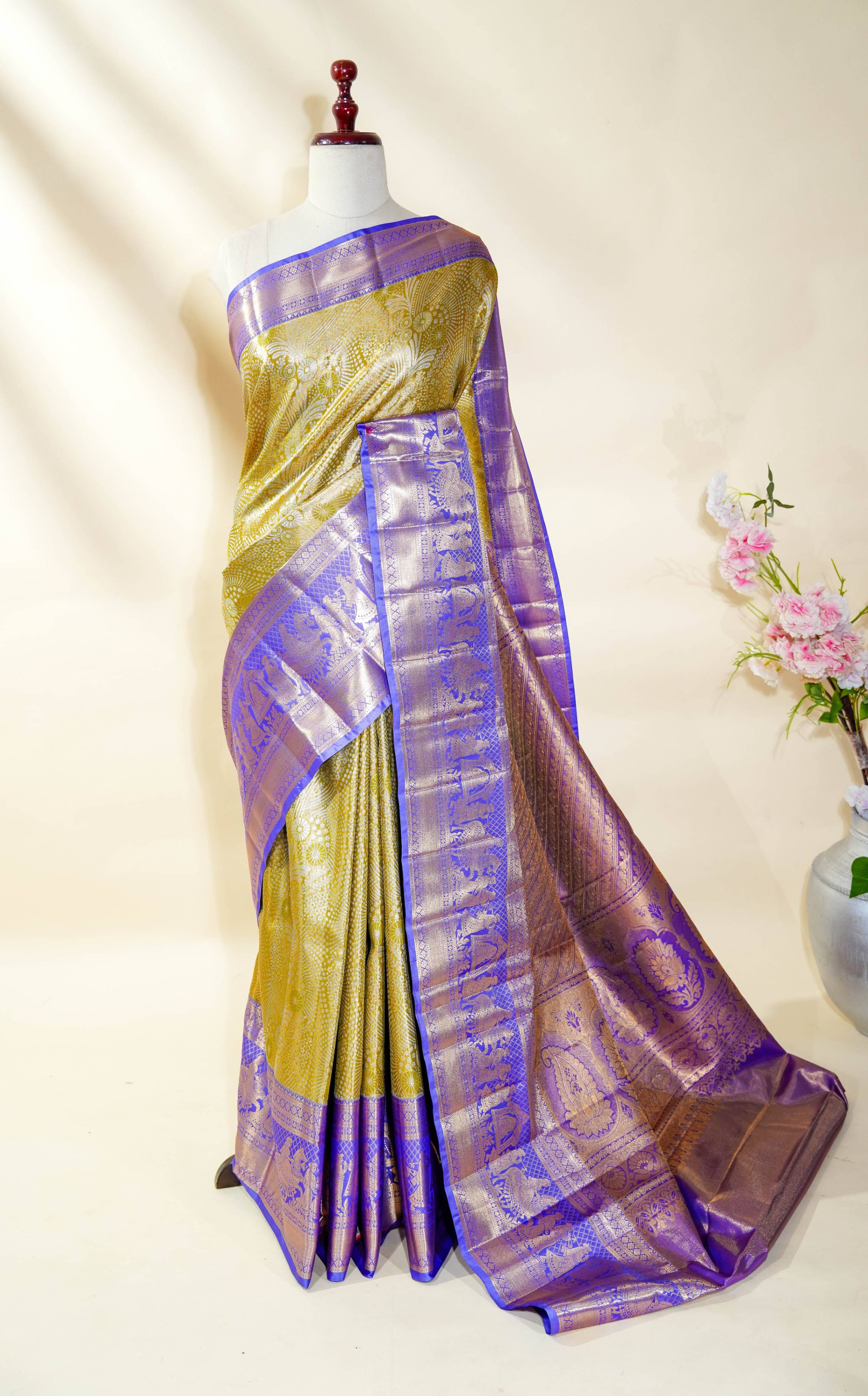 Gold Kanchipuram Saree