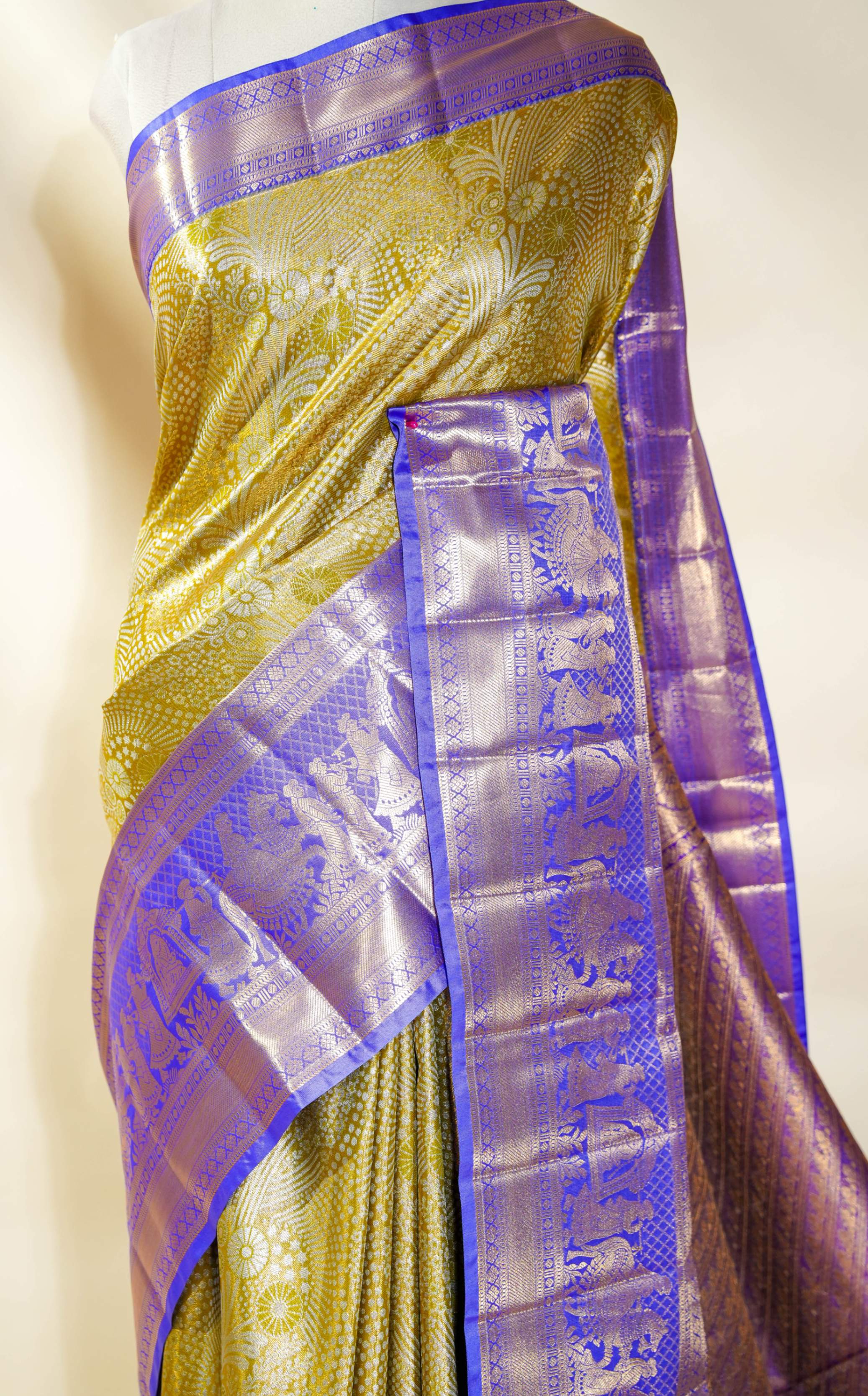Gold Kanchipuram Saree