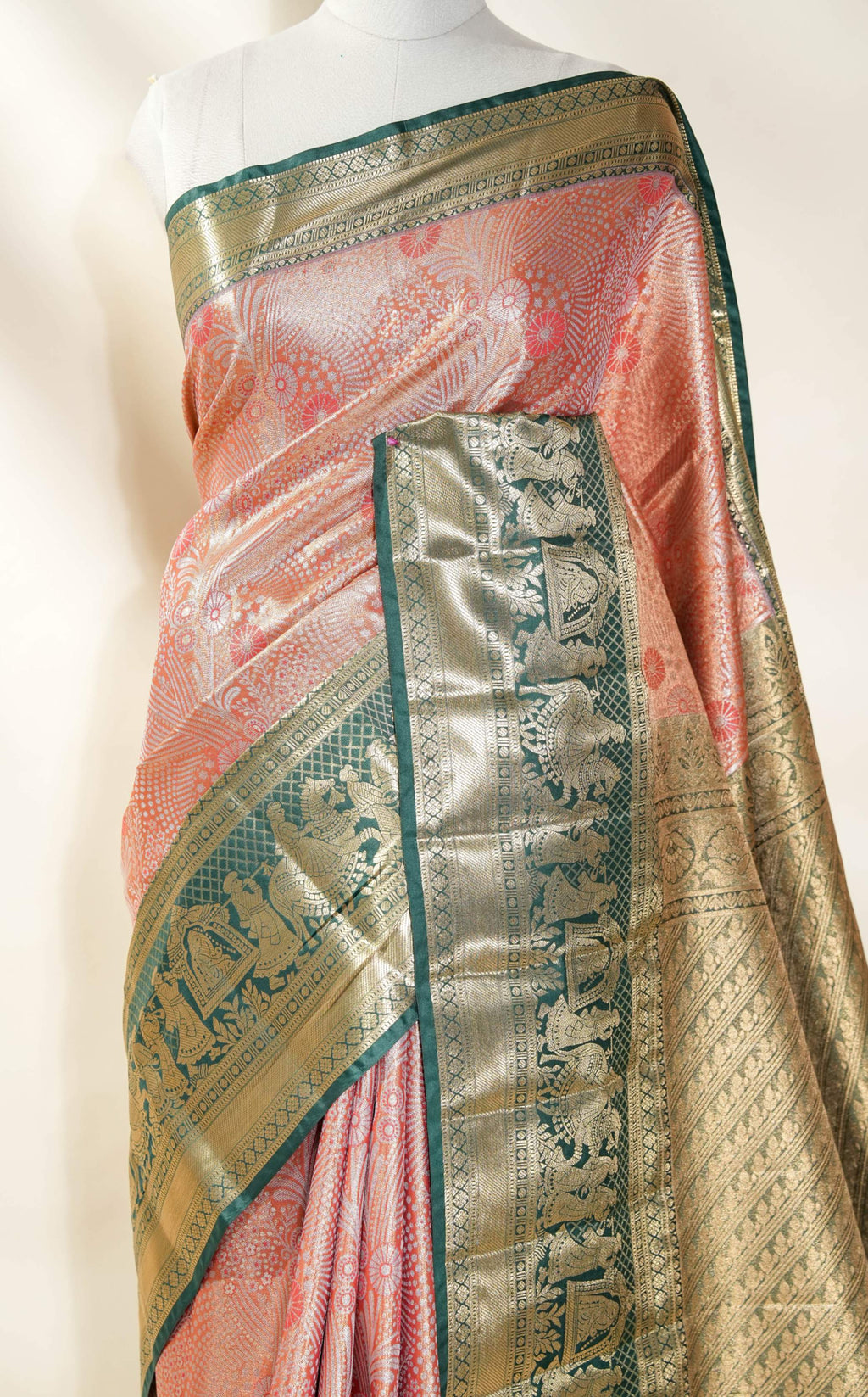 Orange Kanchipuram Saree