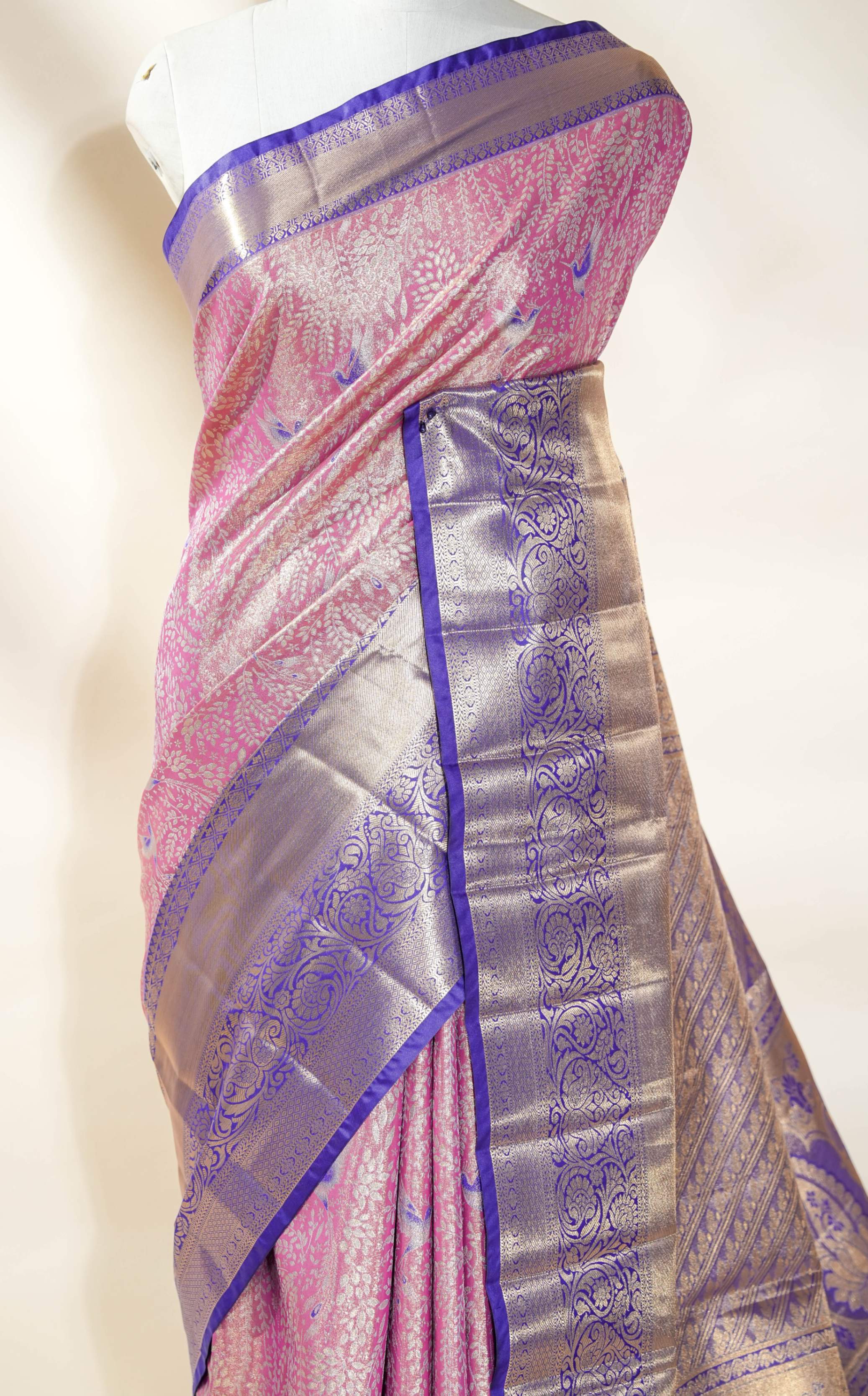 Pink Kanchipuram Saree