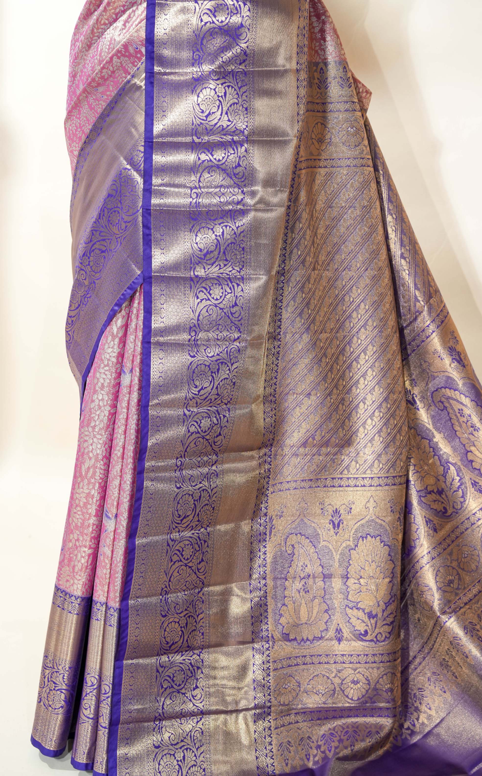 Pink Kanchipuram Saree