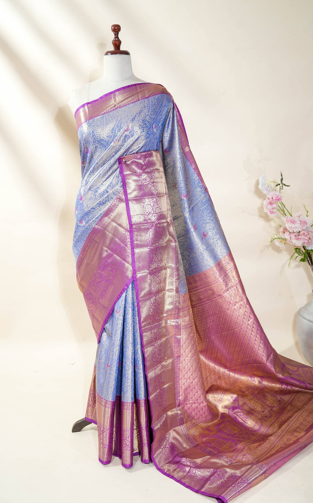 Purple Kanchipuram Saree