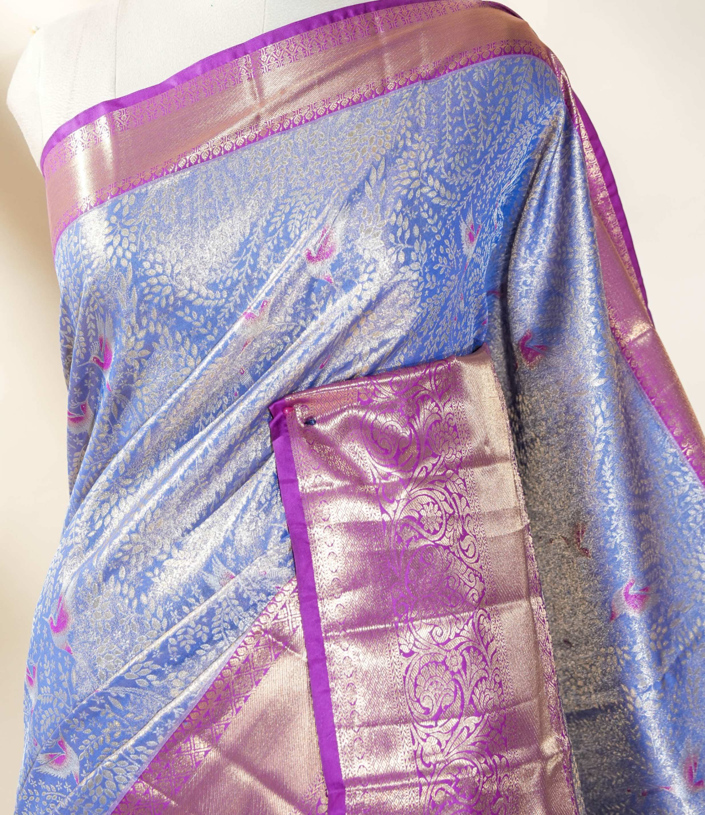 Purple Kanchipuram Saree