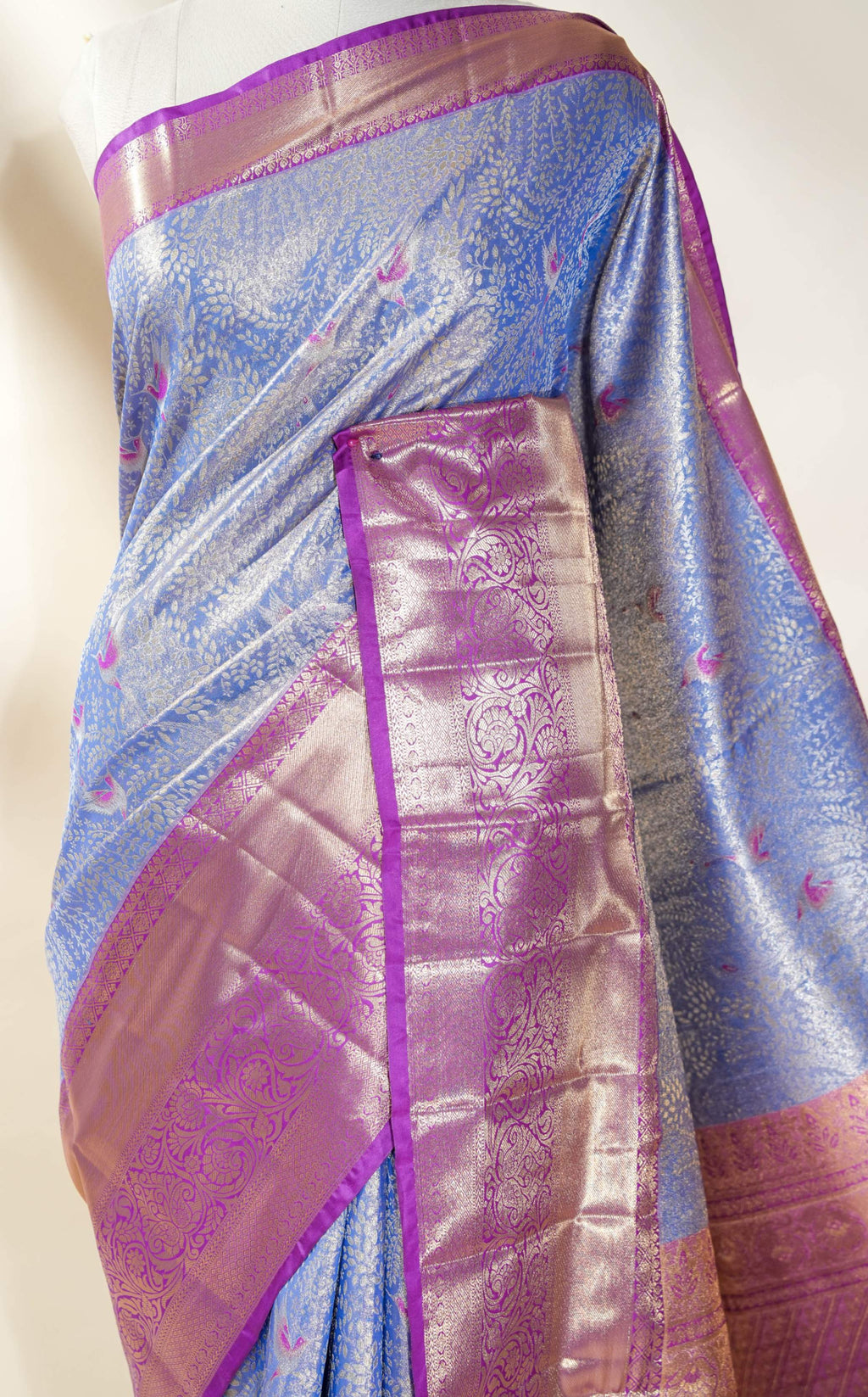 Purple Kanchipuram Saree