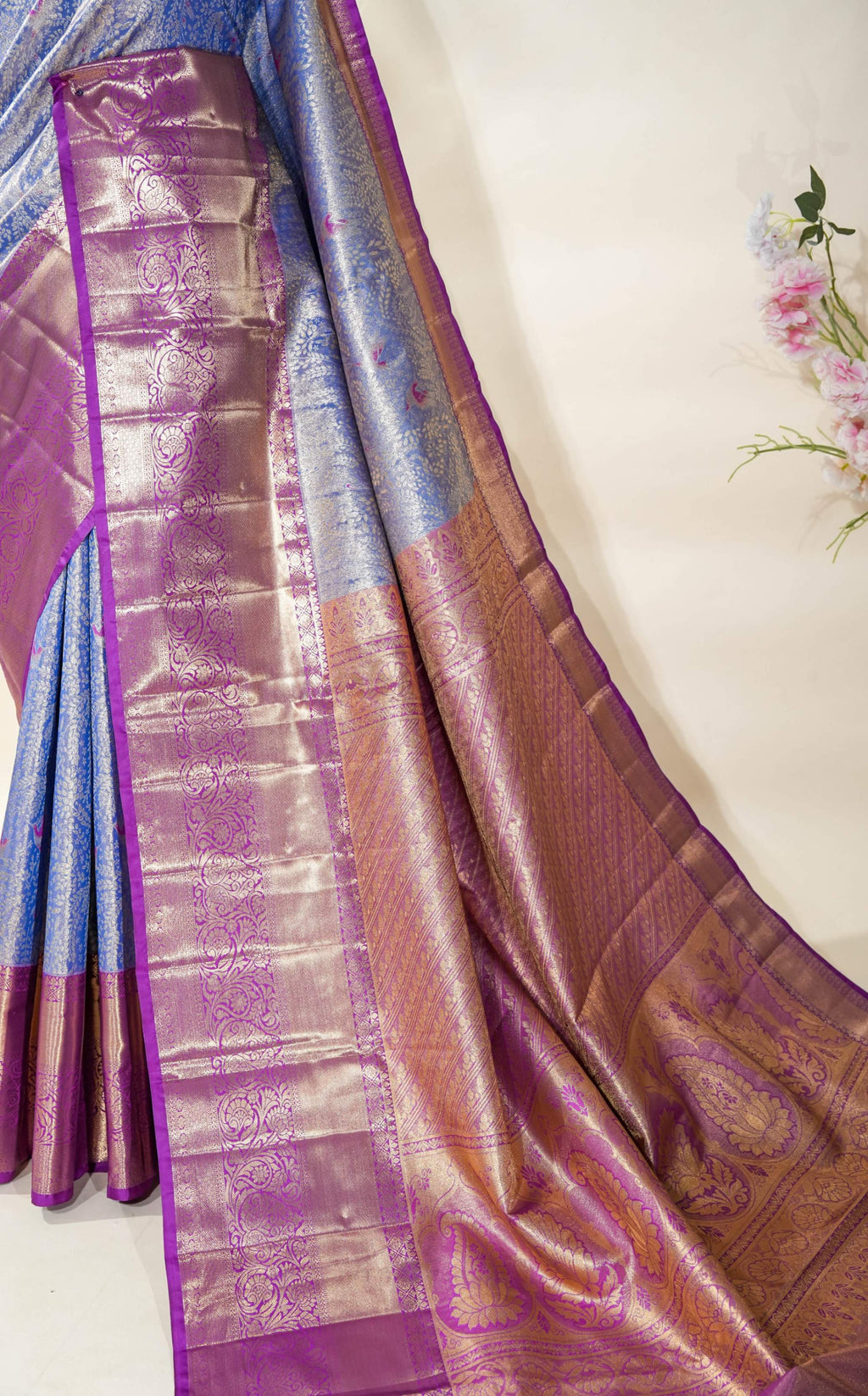 Purple Kanchipuram Saree
