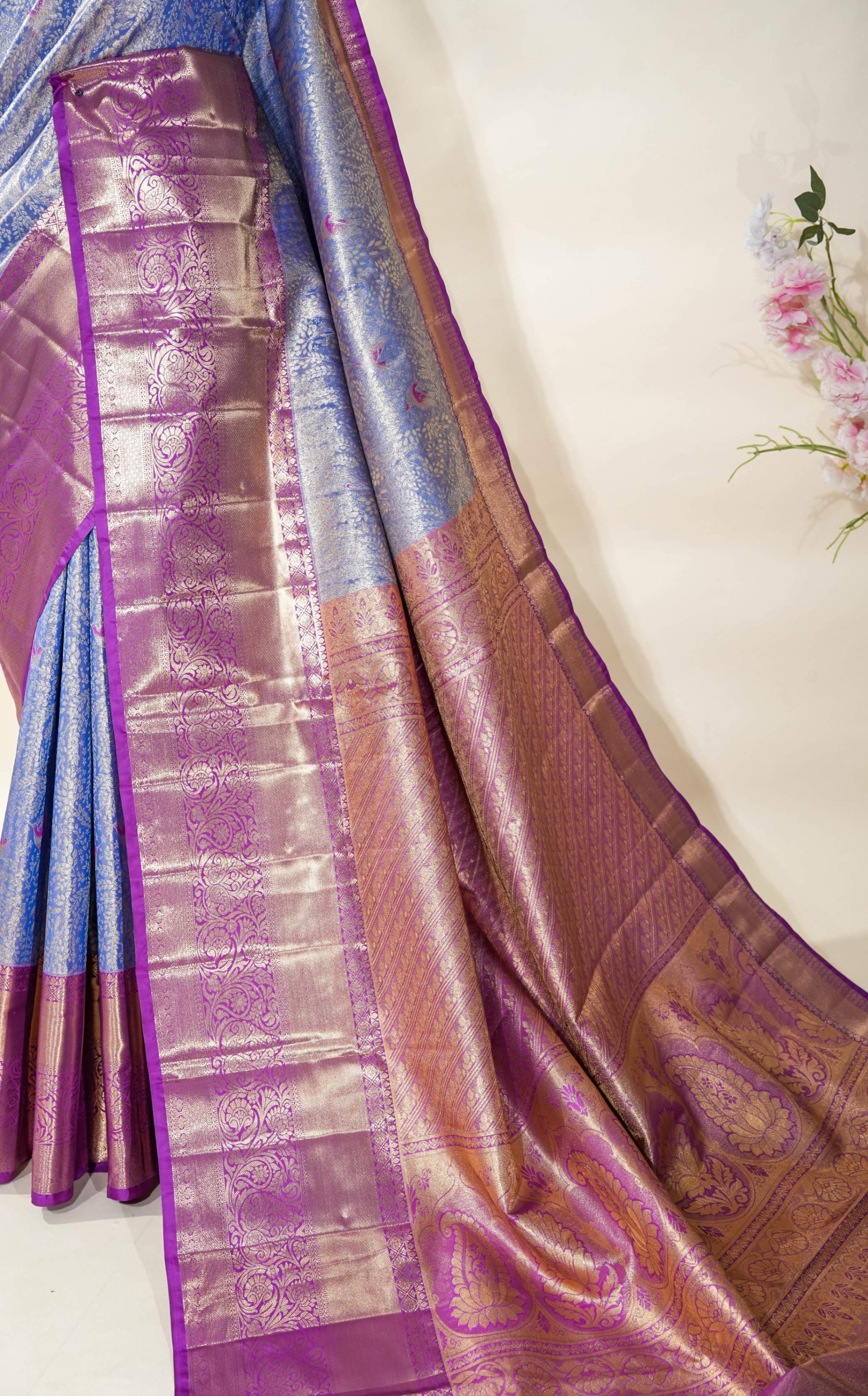 Purple Kanchipuram Saree