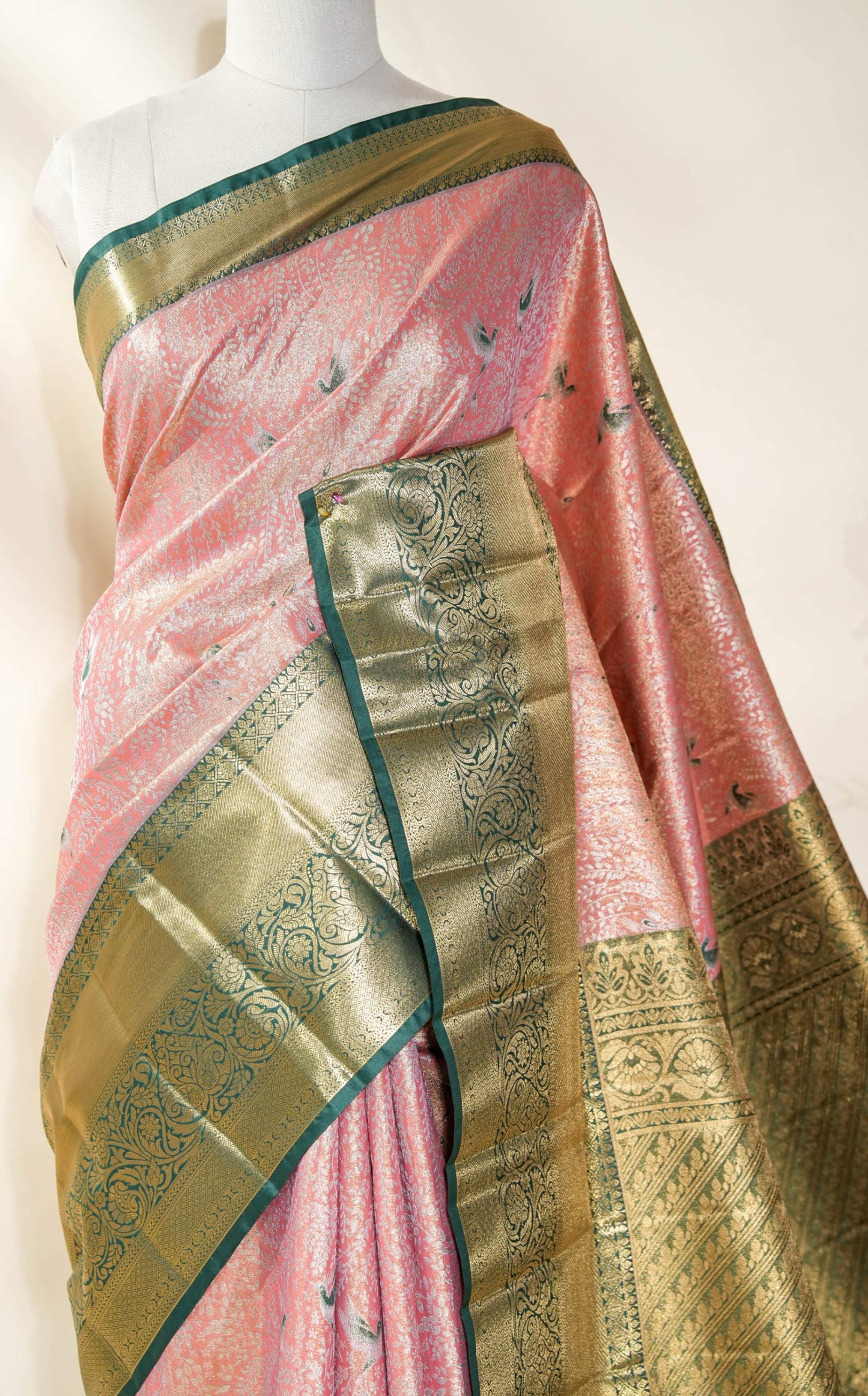 Pink Kanchipuram Saree
