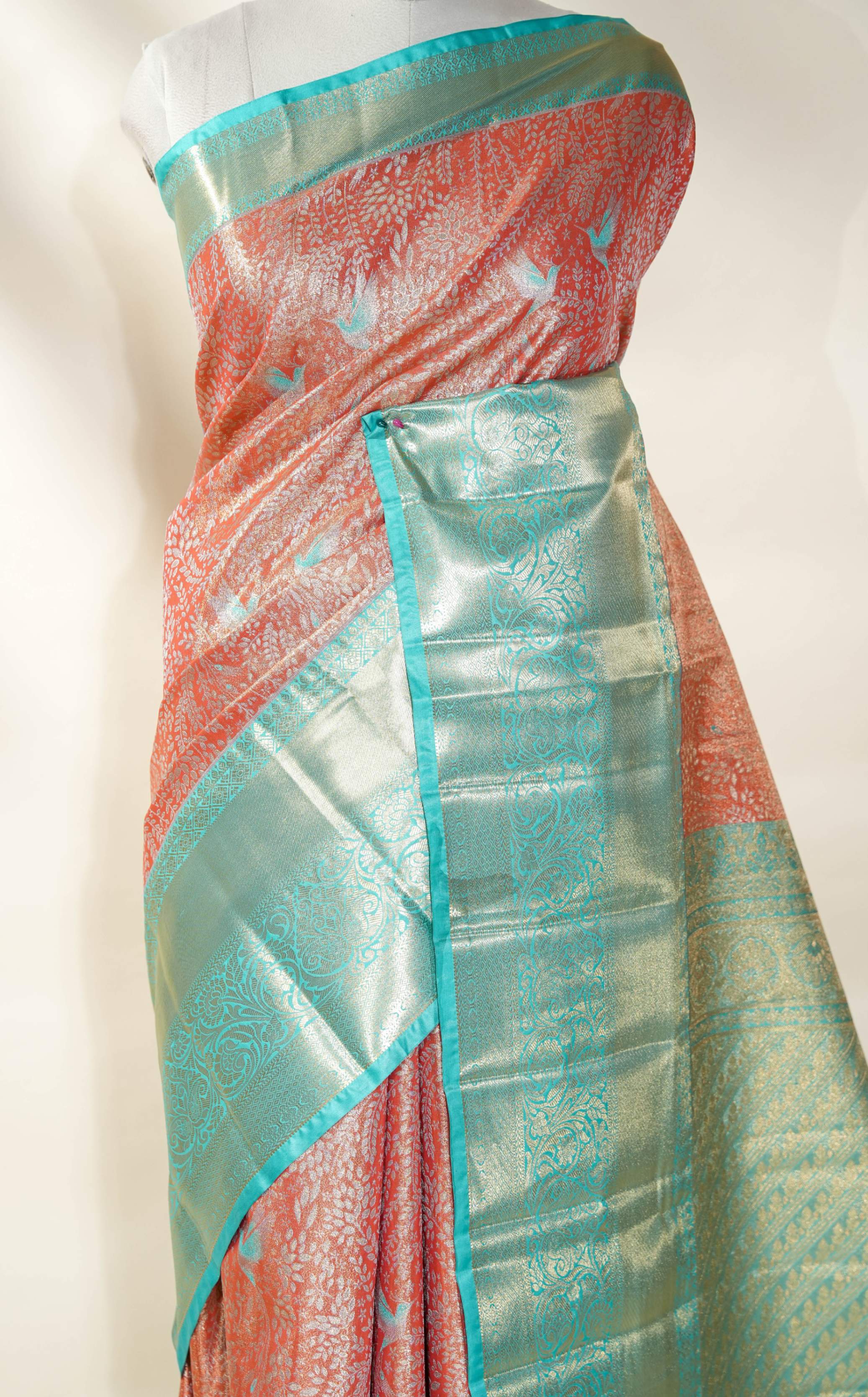 Orange Kanchipuram Saree