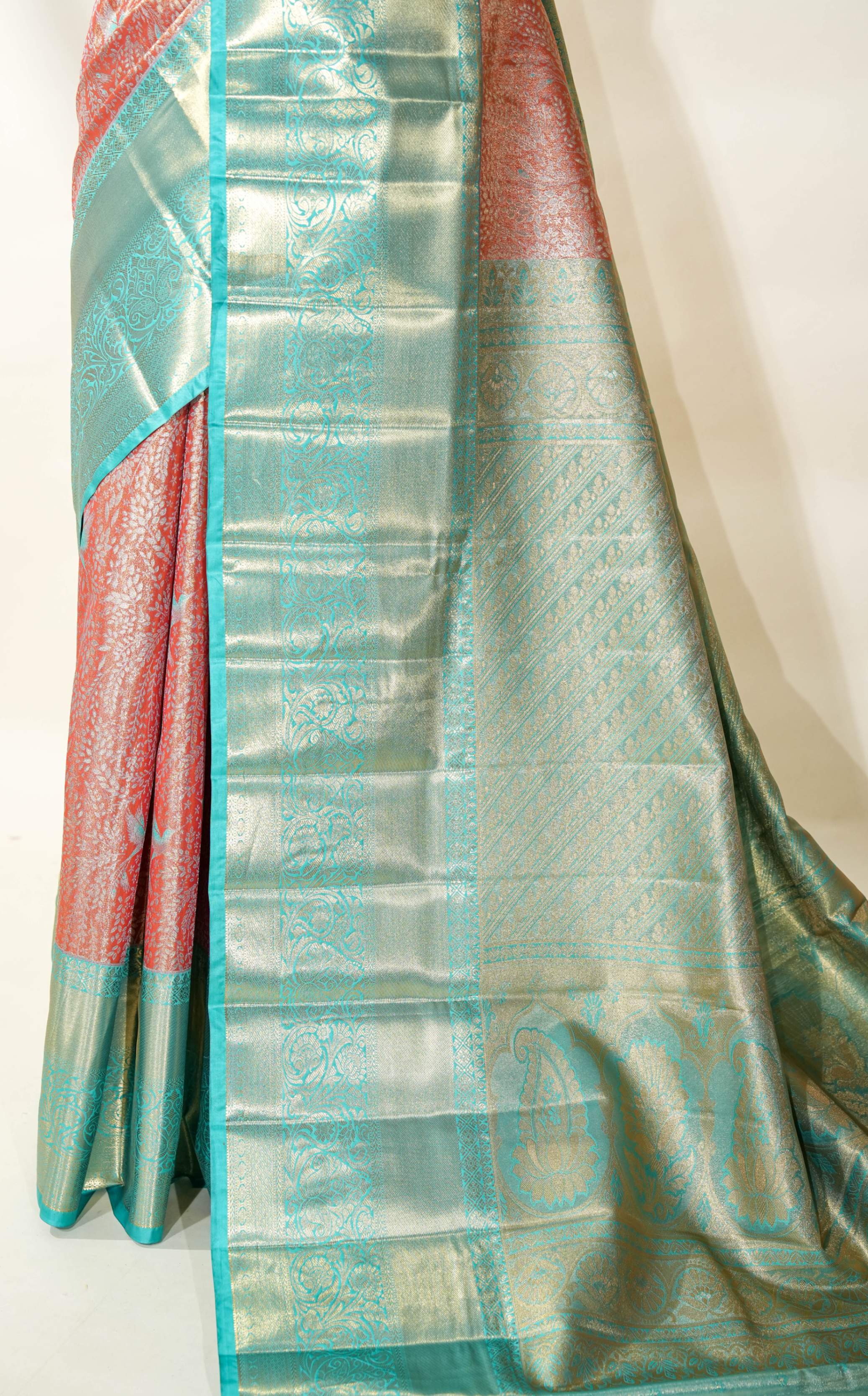Orange Kanchipuram Saree
