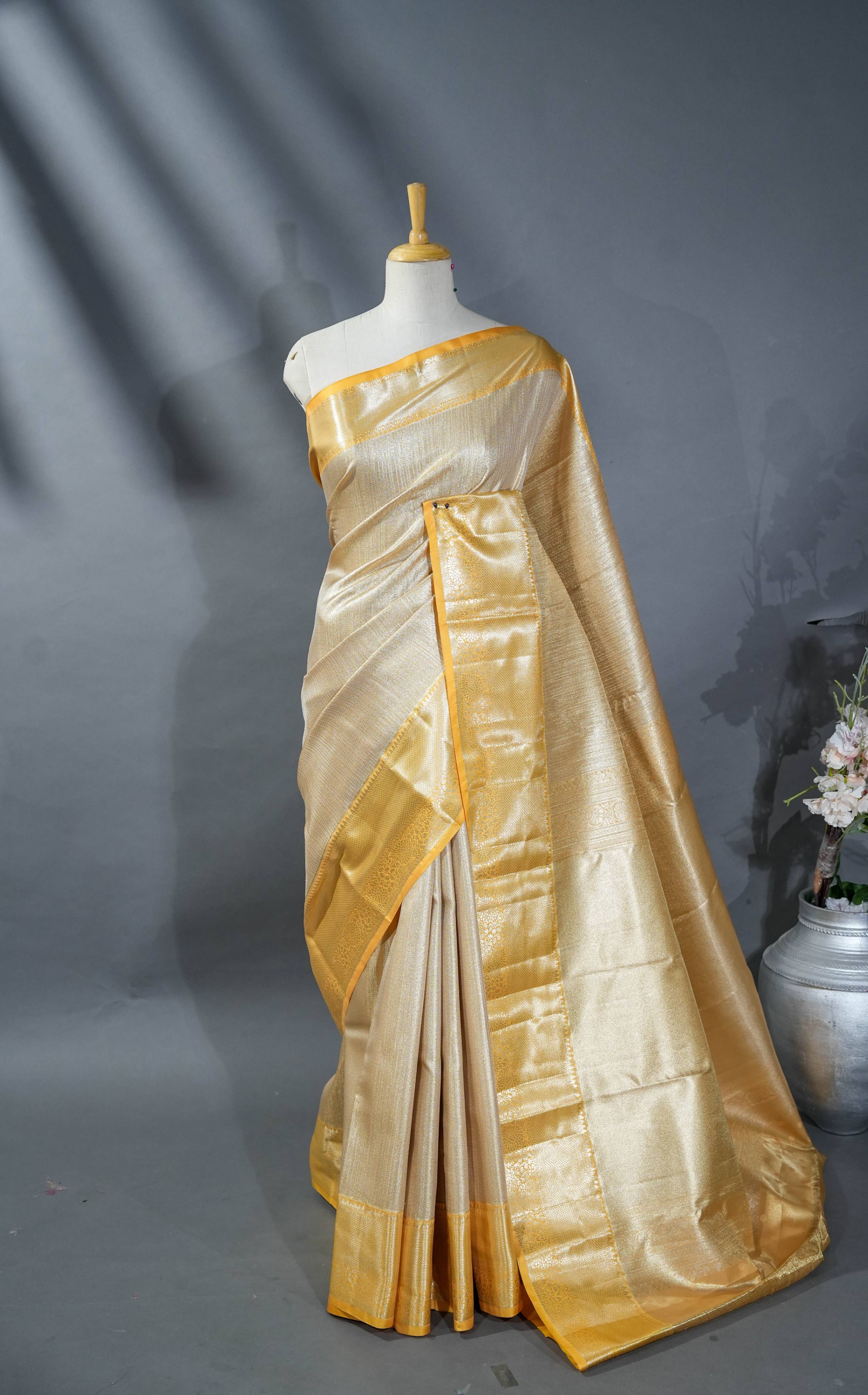 Gold Kanchipuram Saree