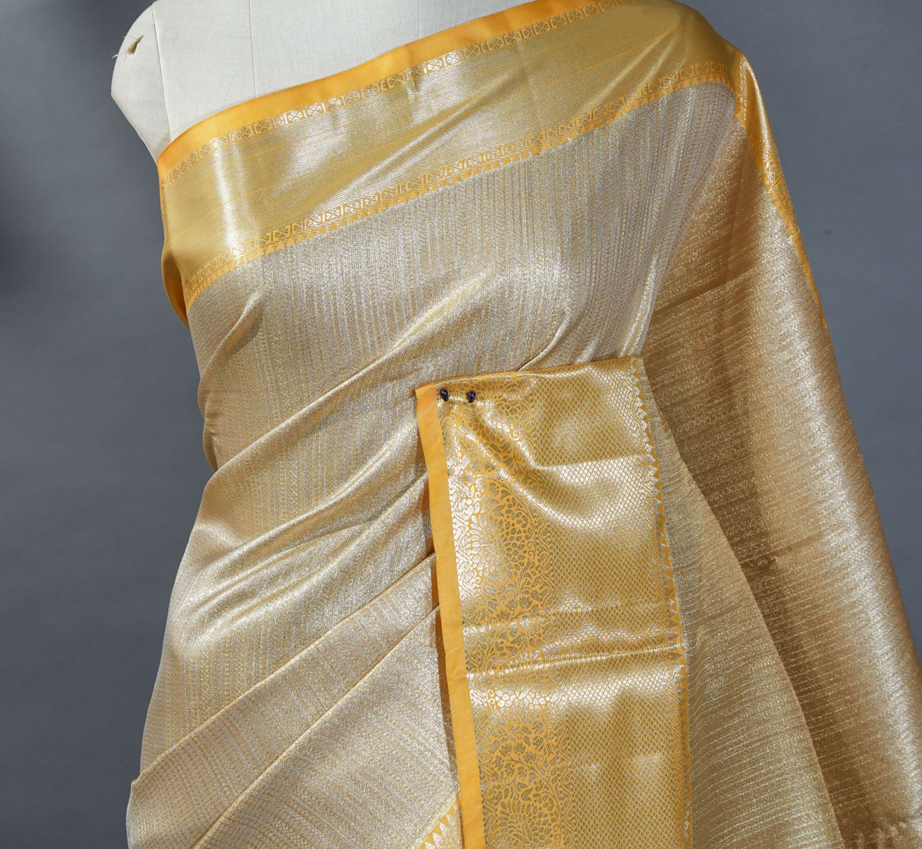 Gold Kanchipuram Saree