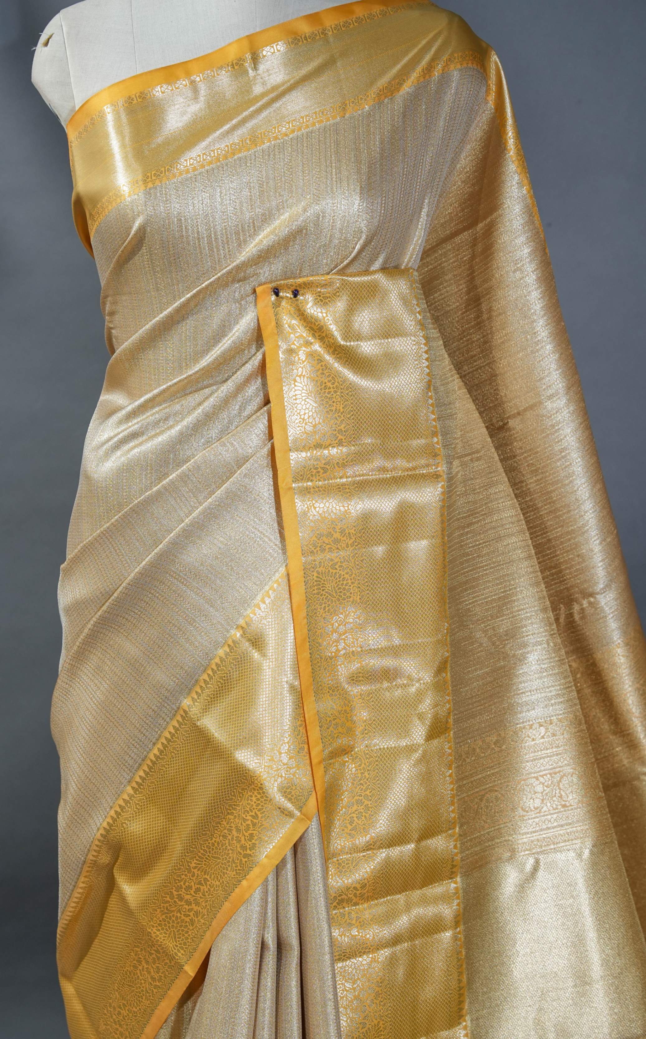 Gold Kanchipuram Saree