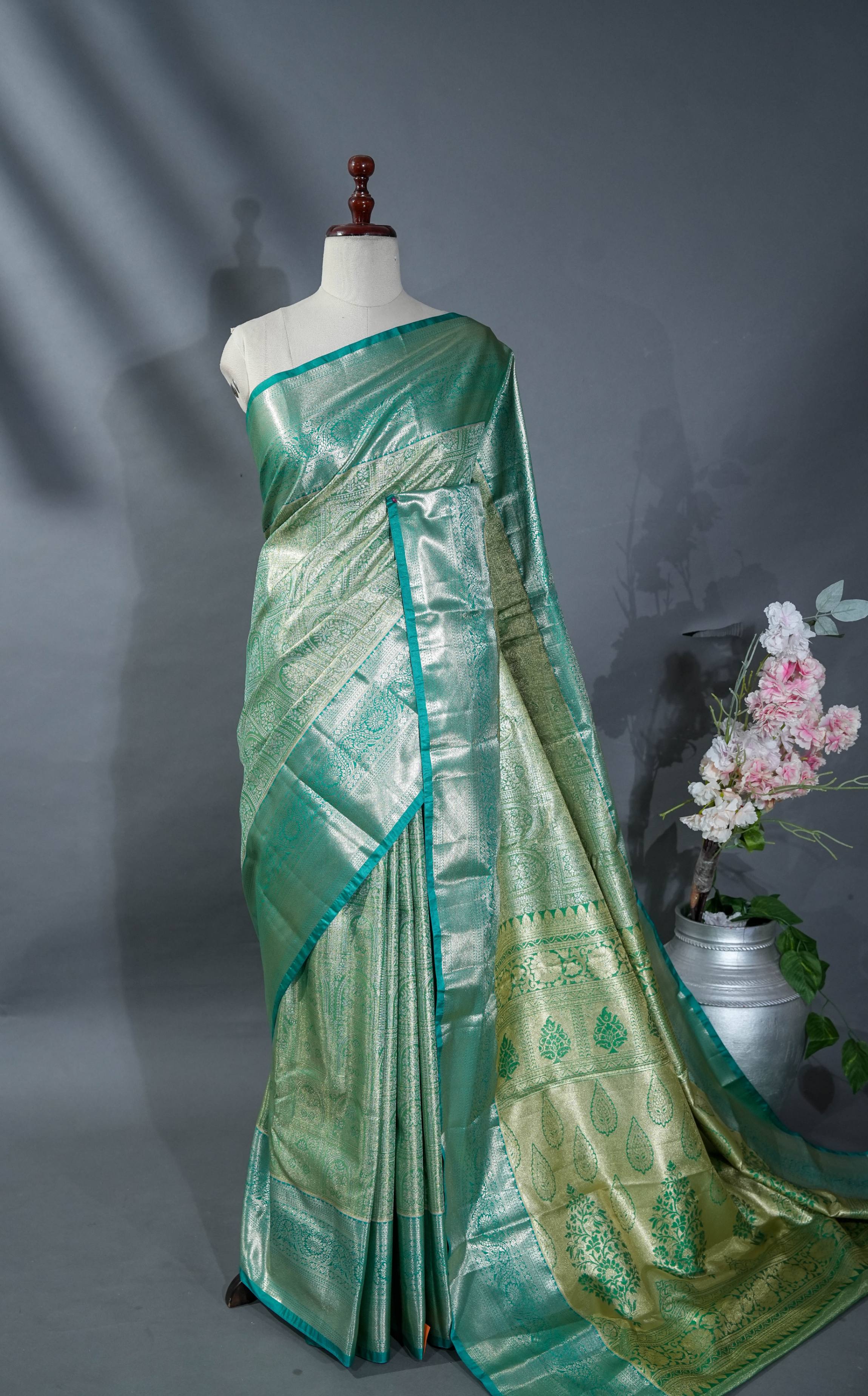 Green Kanchipuram Saree