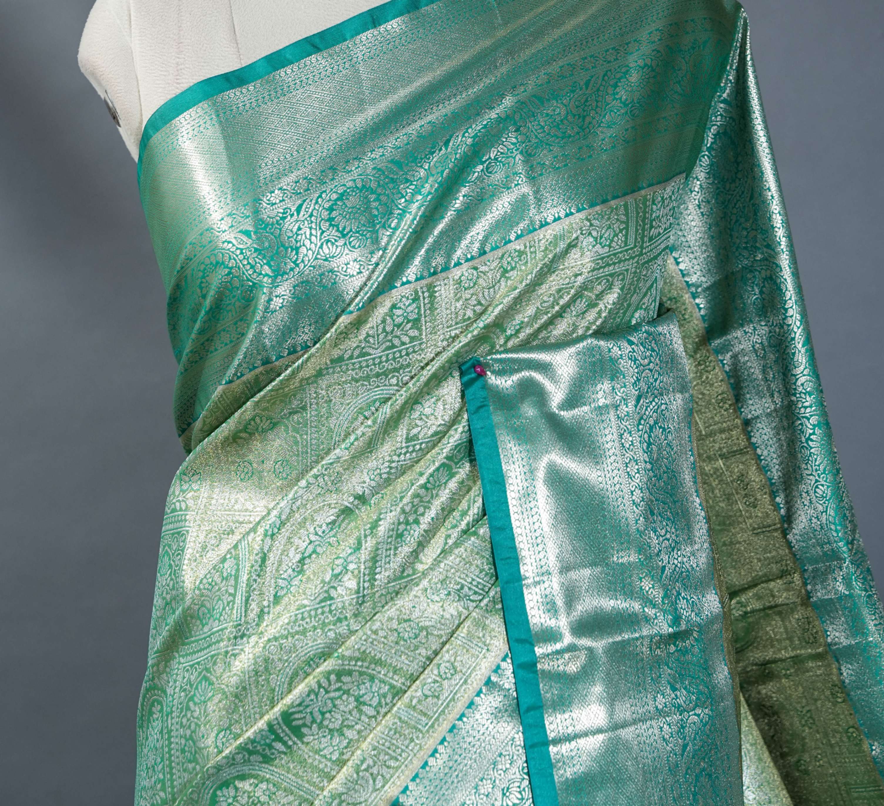 Green Kanchipuram Saree