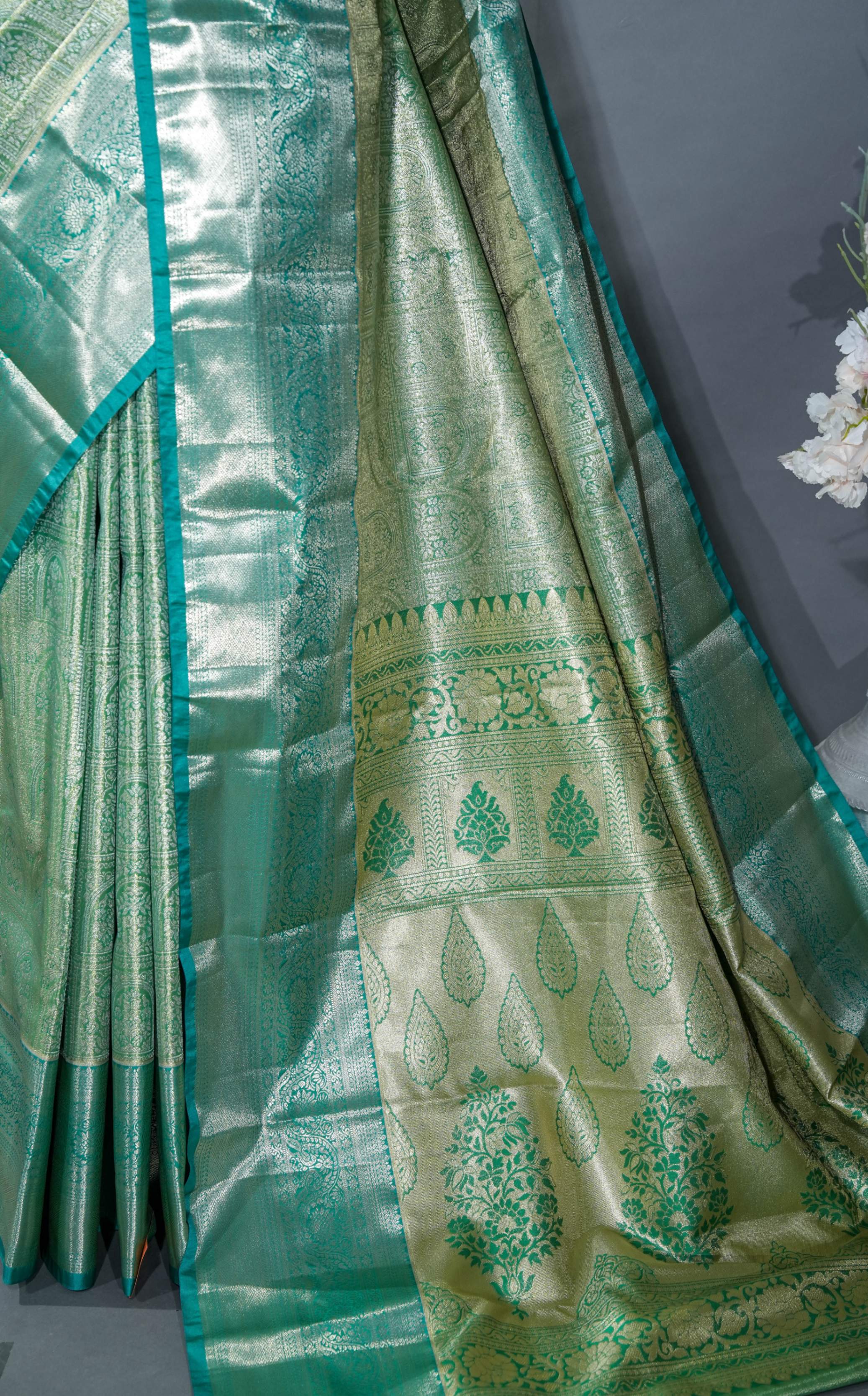 Green Kanchipuram Saree