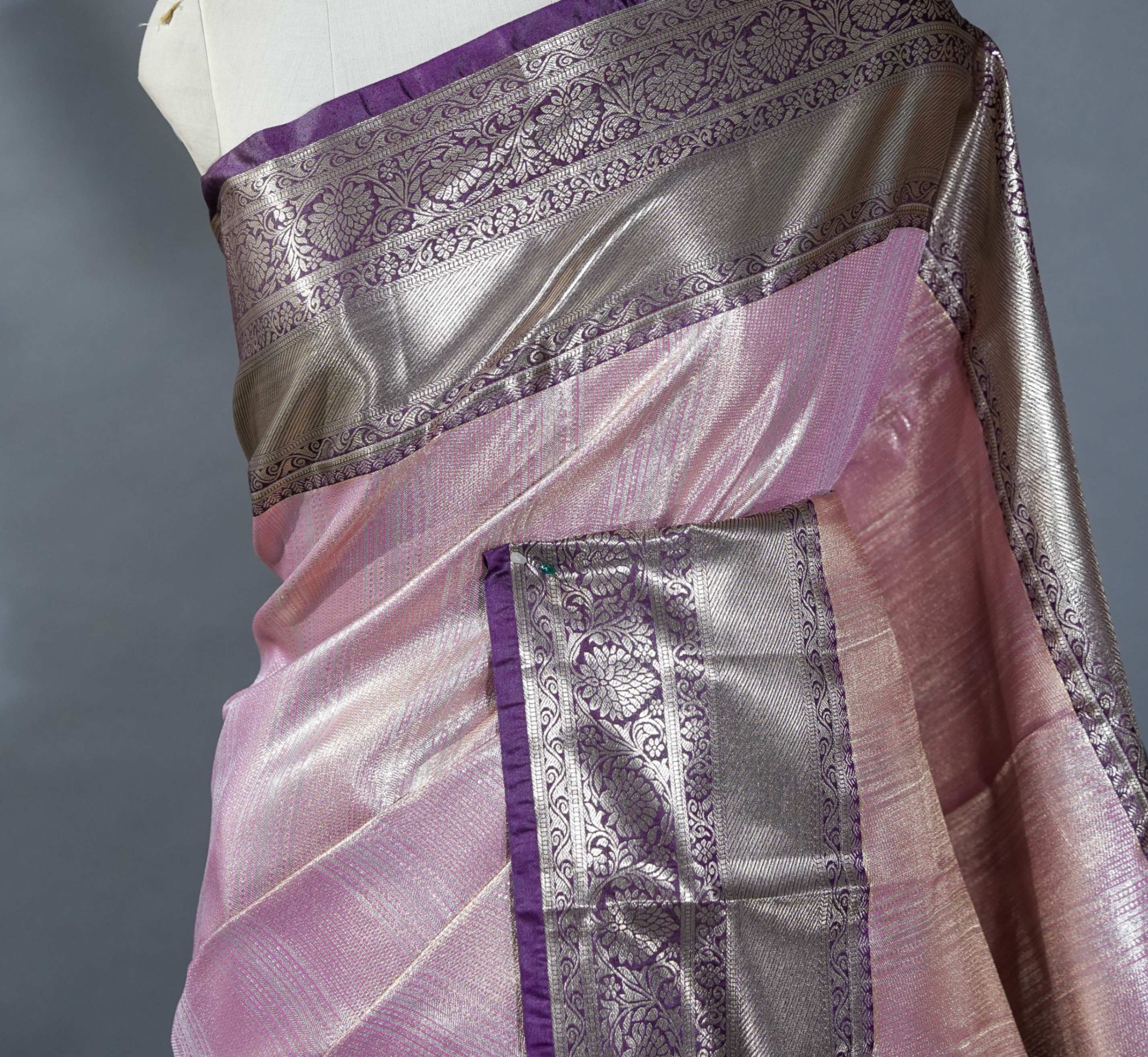 Pink Kanchipuram Saree