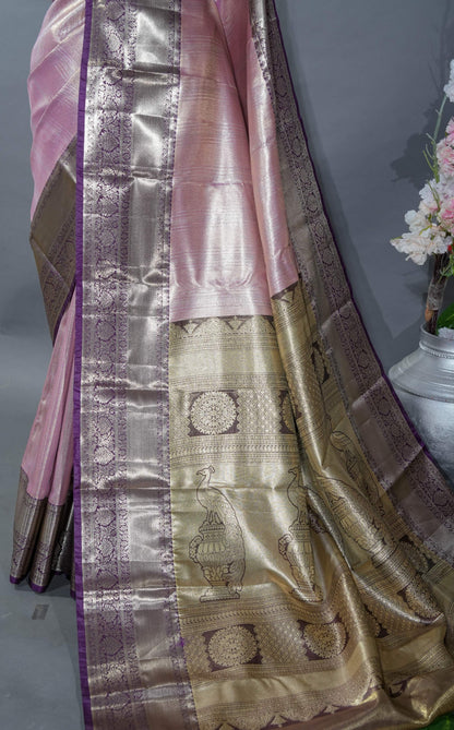 Pink Kanchipuram Saree