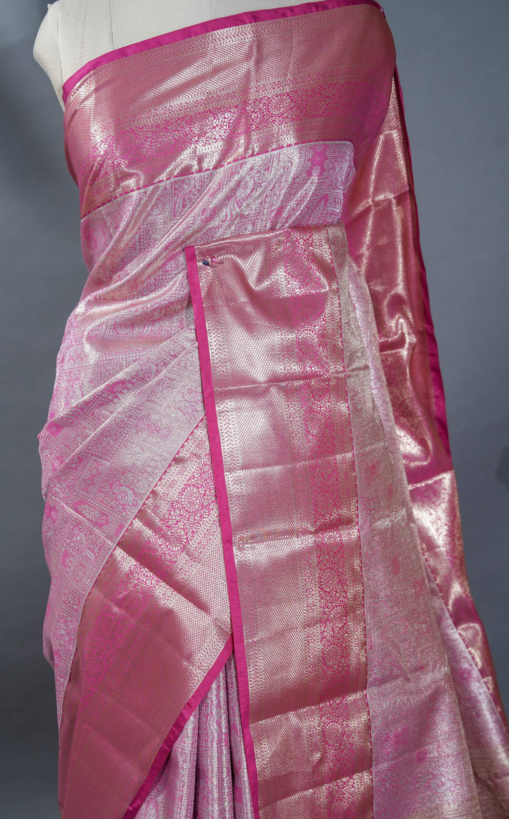 Pink Kanchipuram Saree