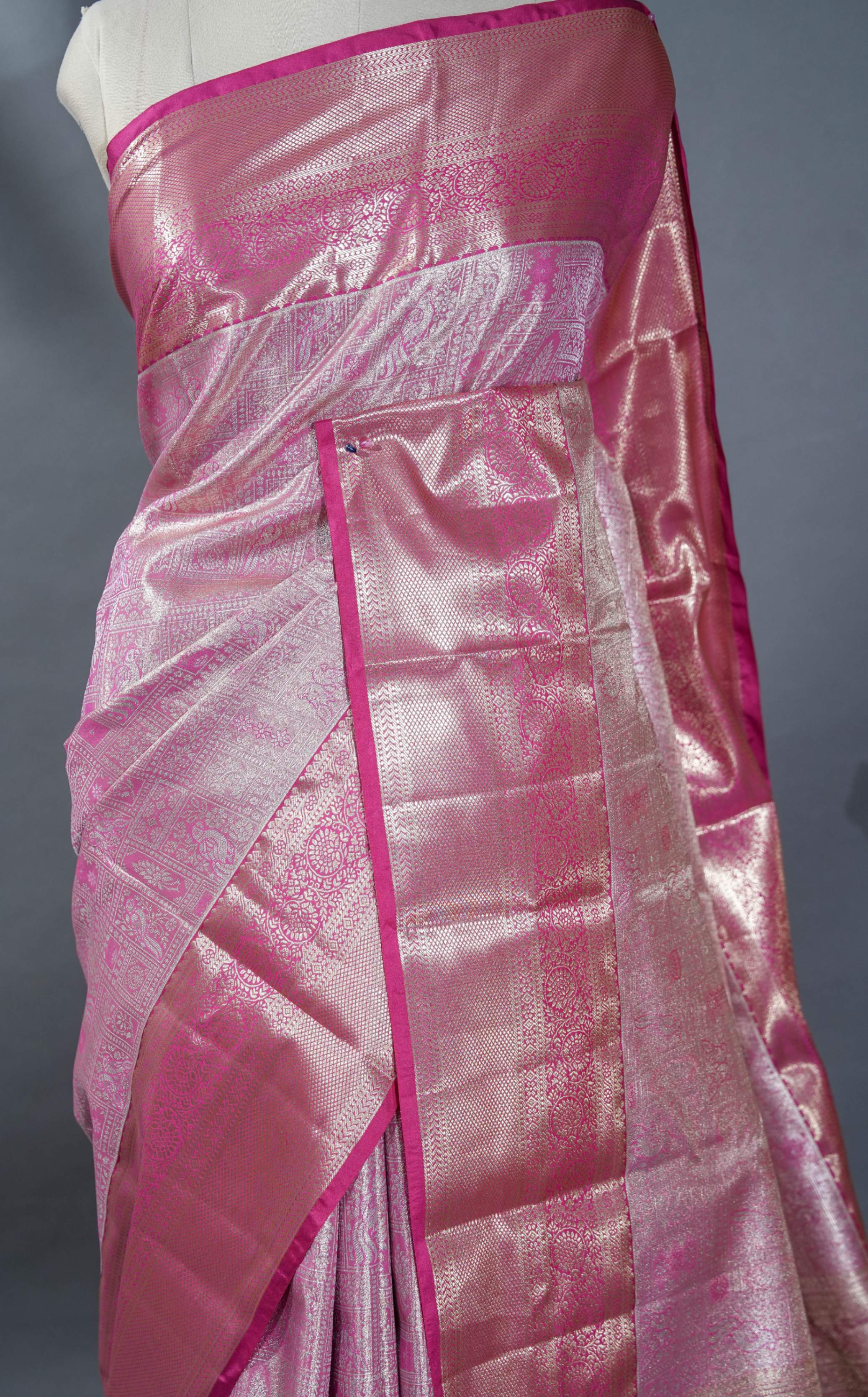 Pink Kanchipuram Saree