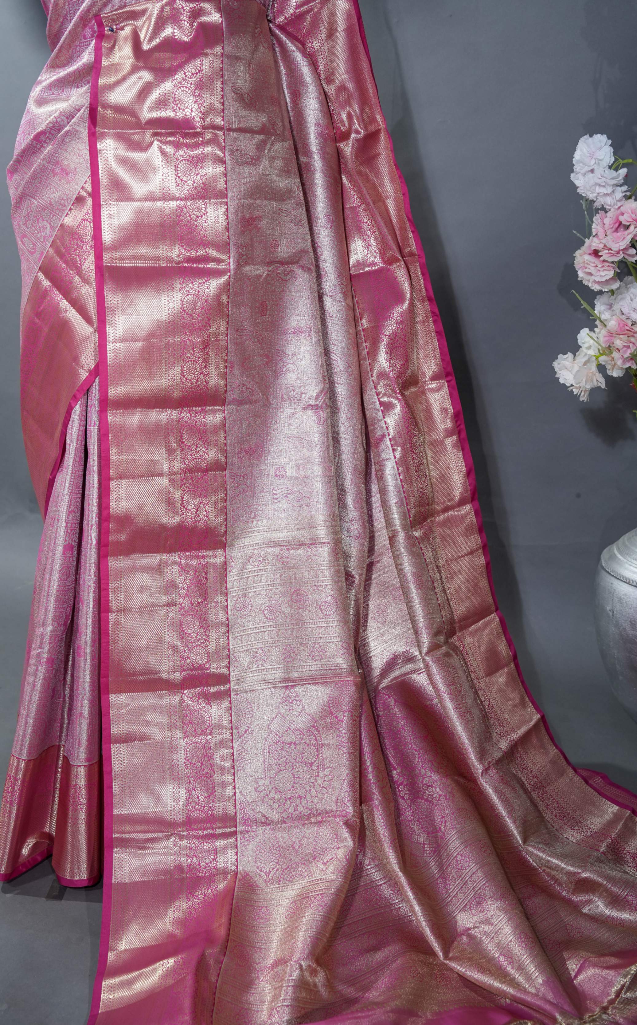 Pink Kanchipuram Saree