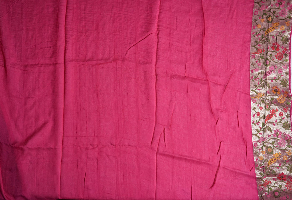 Pink Banarasi Dupion Saree