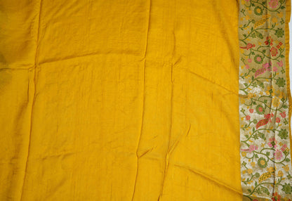 Yellow Banarasi Dupion Saree