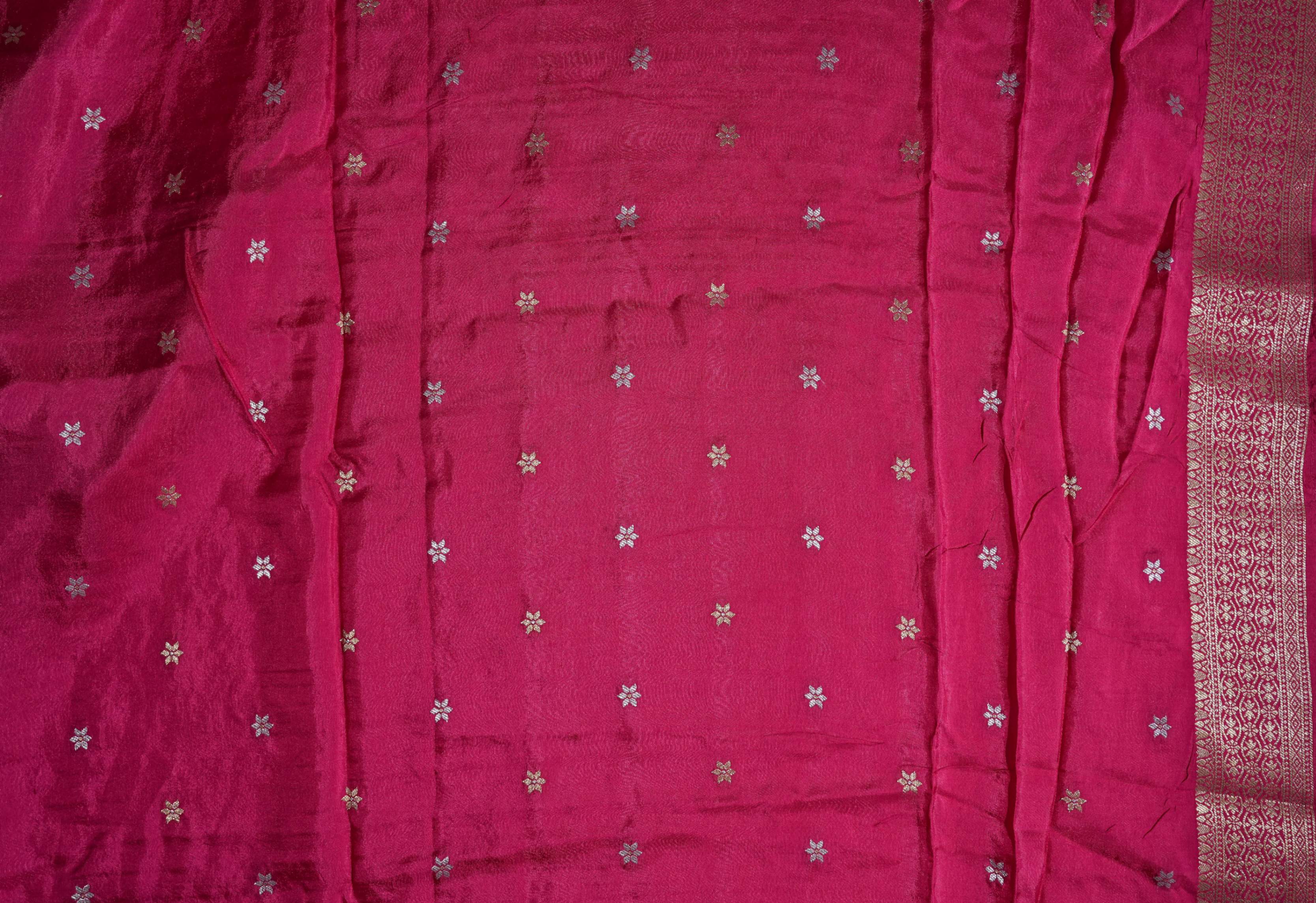 Pink Banarasi Silk Saree
