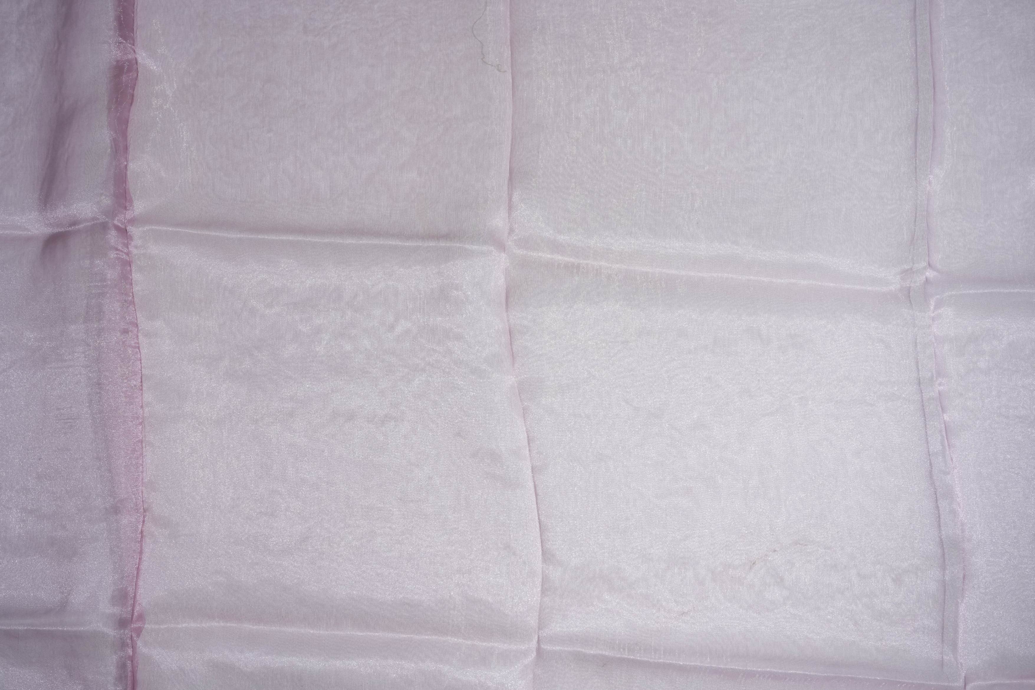 Pink Embroidery Tissue Saree