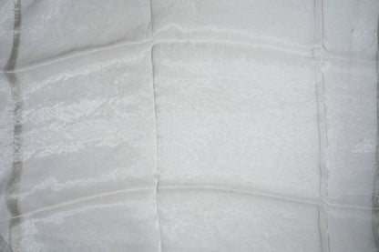 Silver Embroidery Tissue Saree