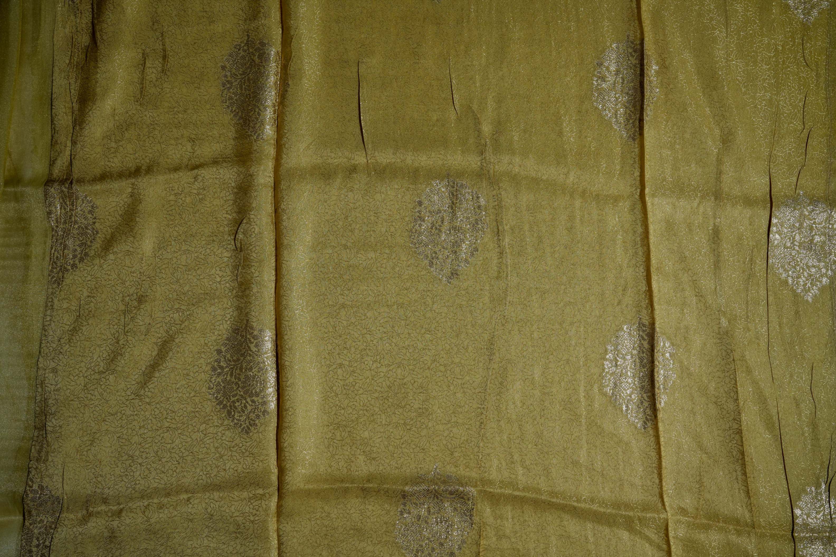 Gold Embroidery Tissue Saree