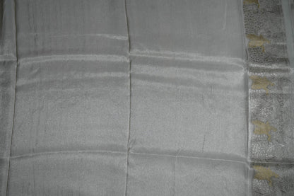 Silver Banarasi Tissue Saree