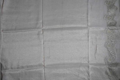 Silver Banarasi Tissue Saree