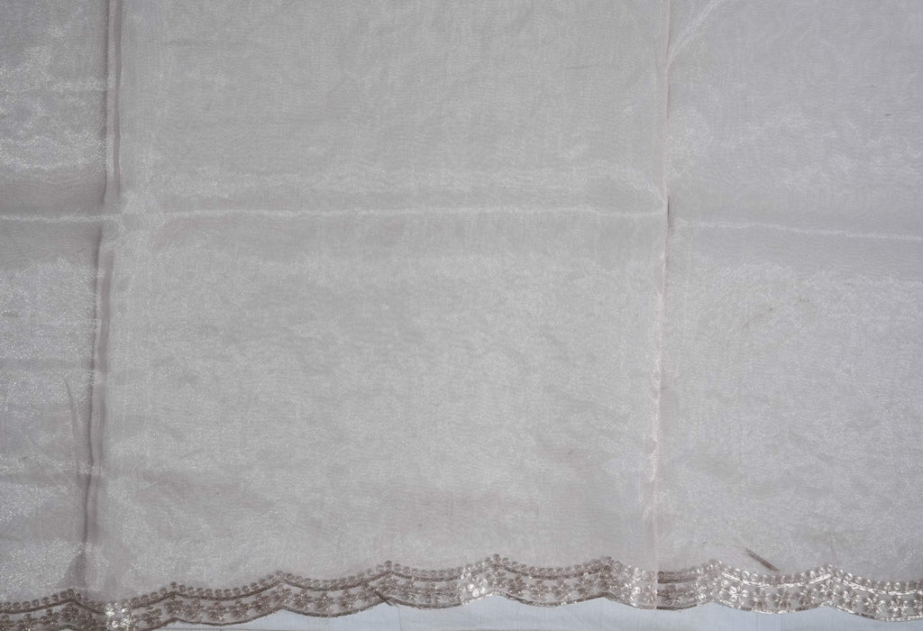 Pastel Embroidery Tissue Saree