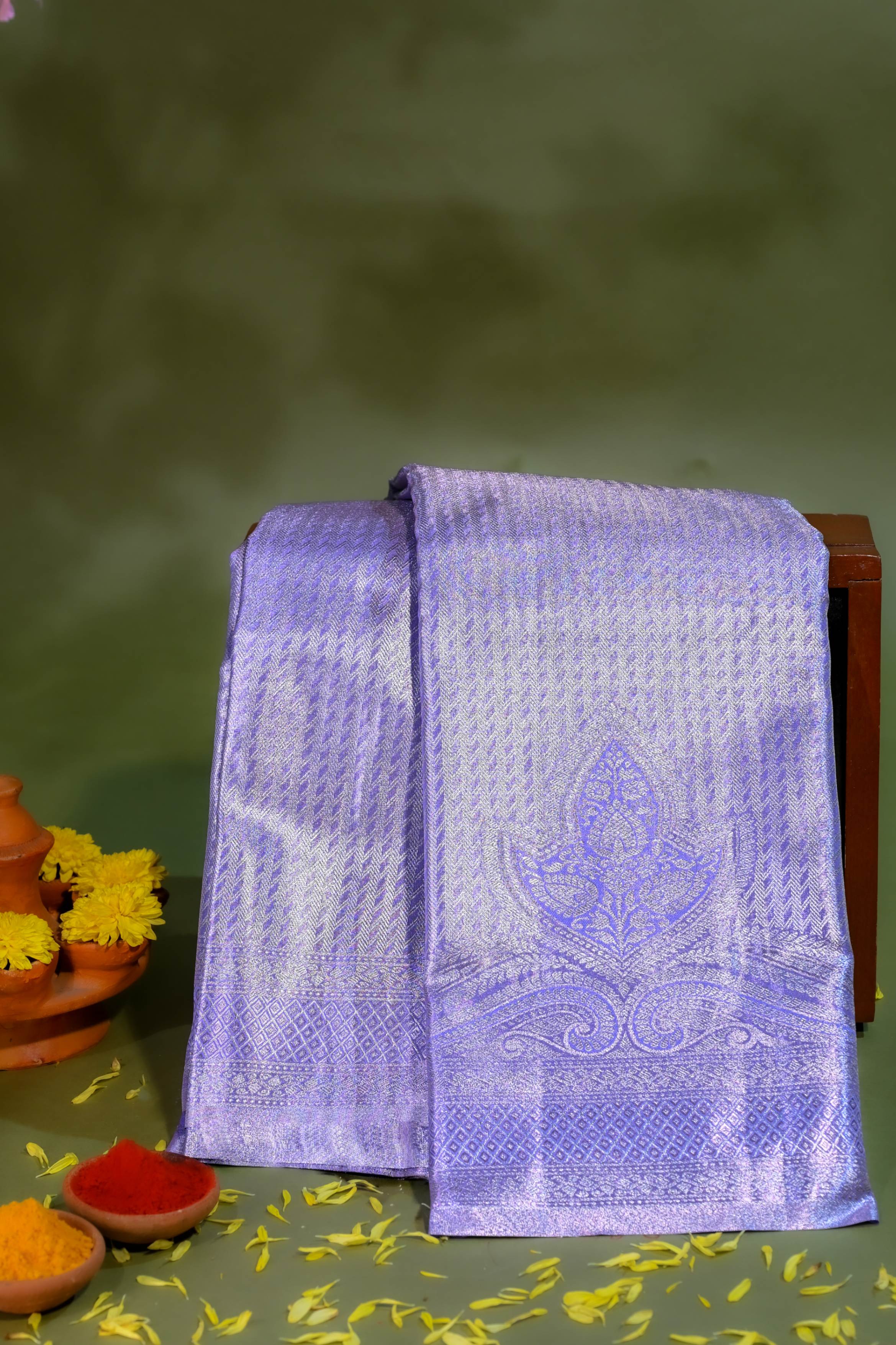 Purple Kanchipuram Saree