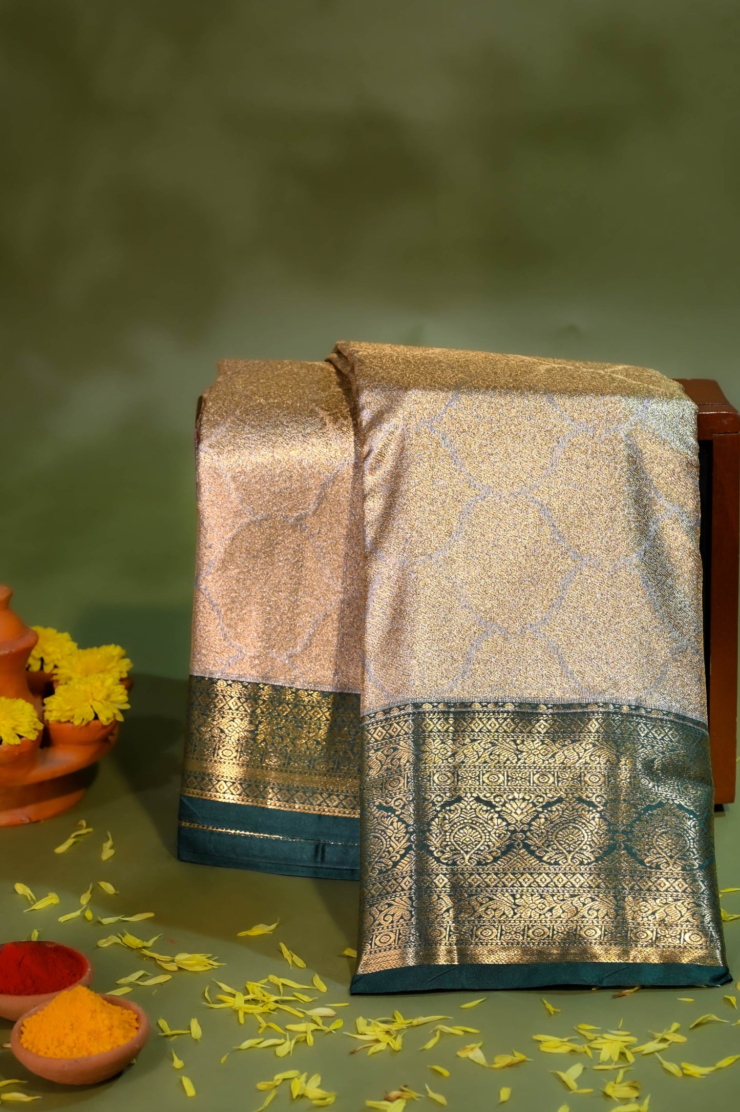 Gold Kanchipuram Saree