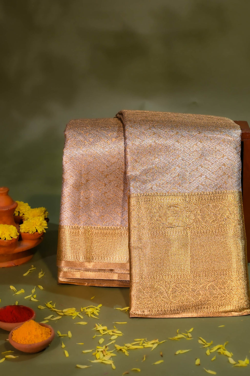 Gold Kanchipuram Saree