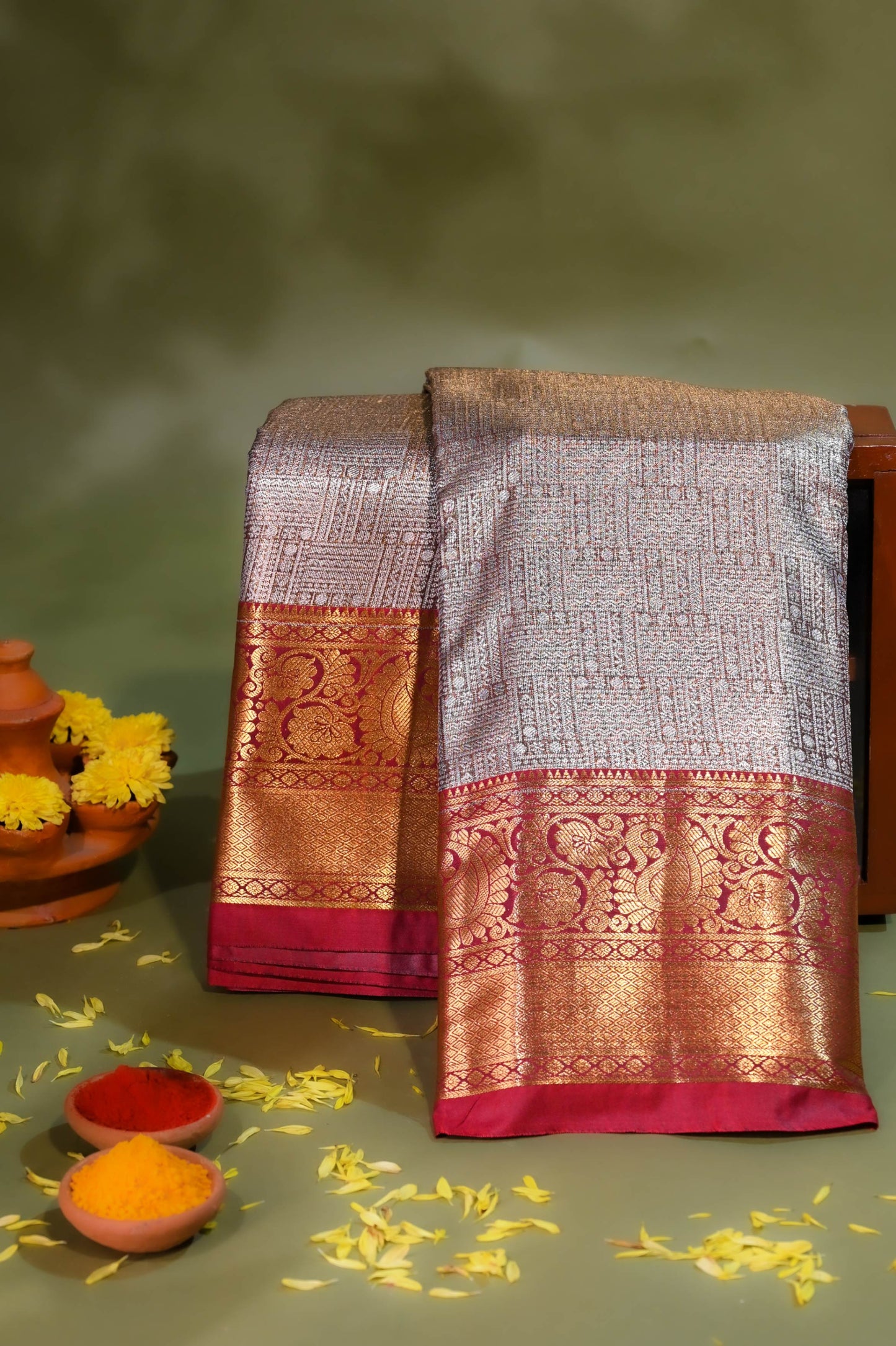 Gold Kanchipuram Saree