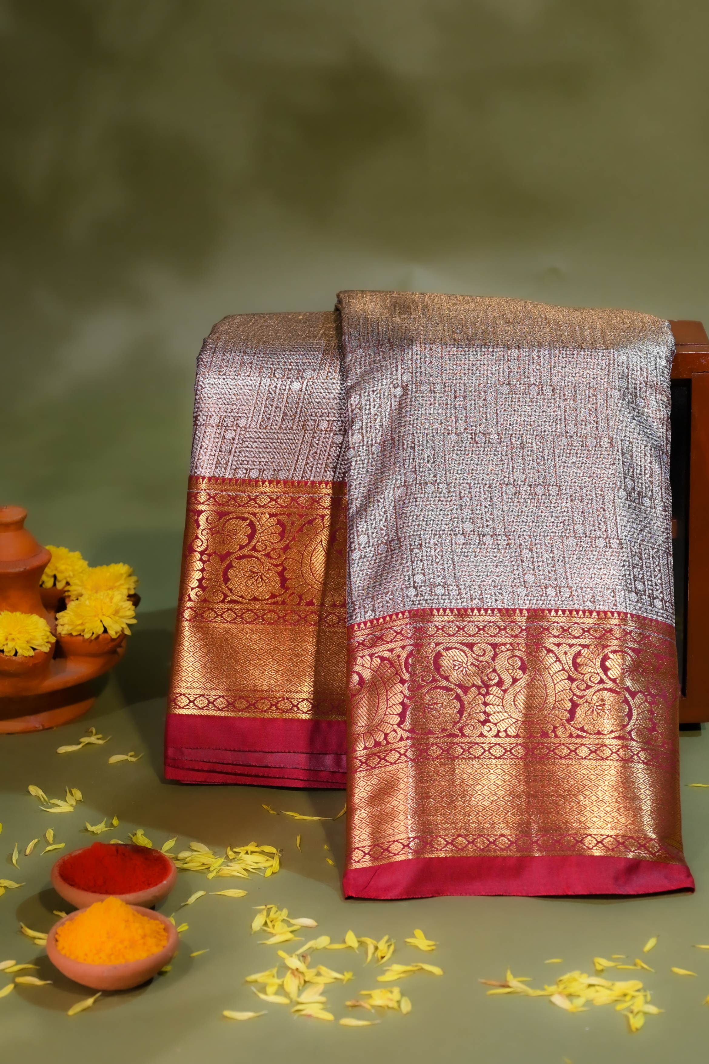Gold Kanchipuram Saree