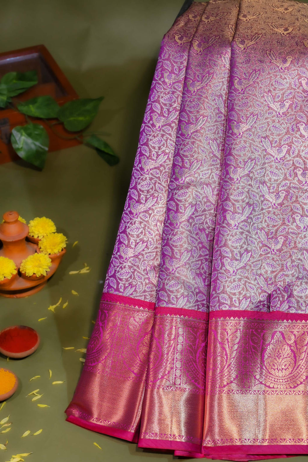 Purple Kanchipuram Saree
