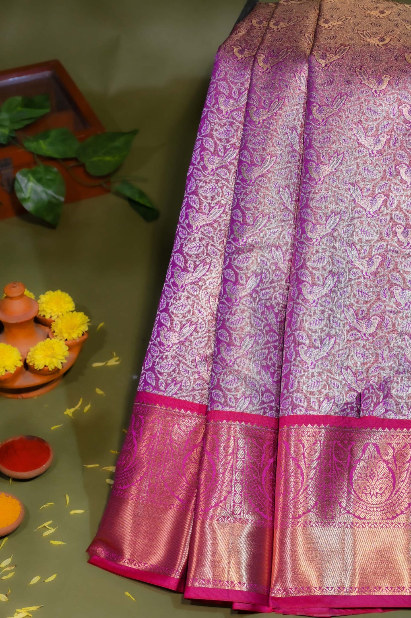 Purple Kanchipuram Saree