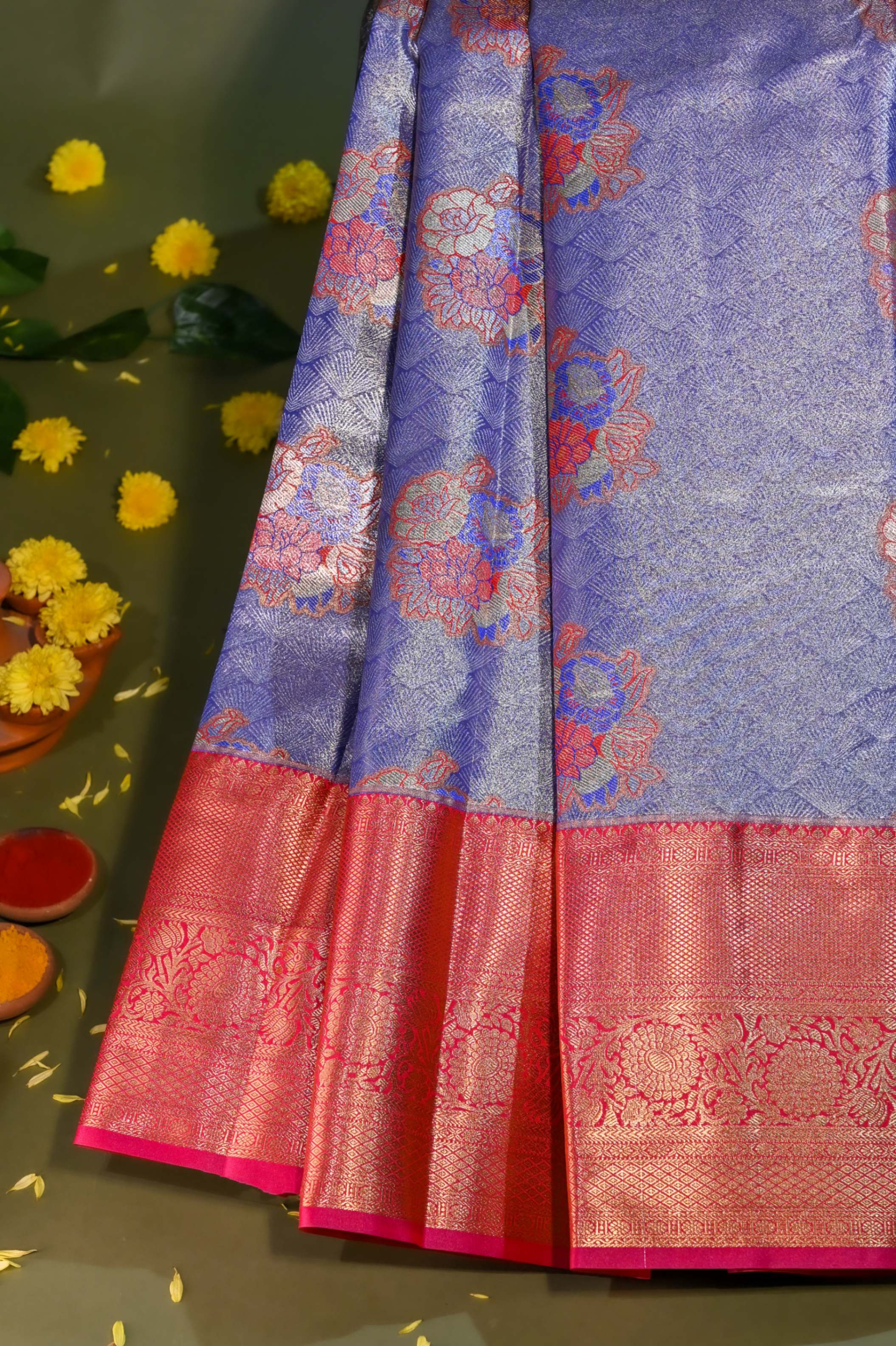 Purple Kanchipuram Saree