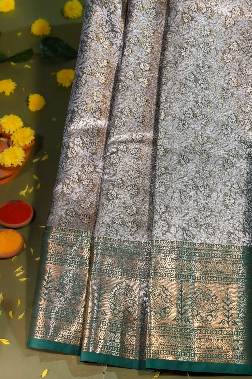 Gold Kanchipuram Saree