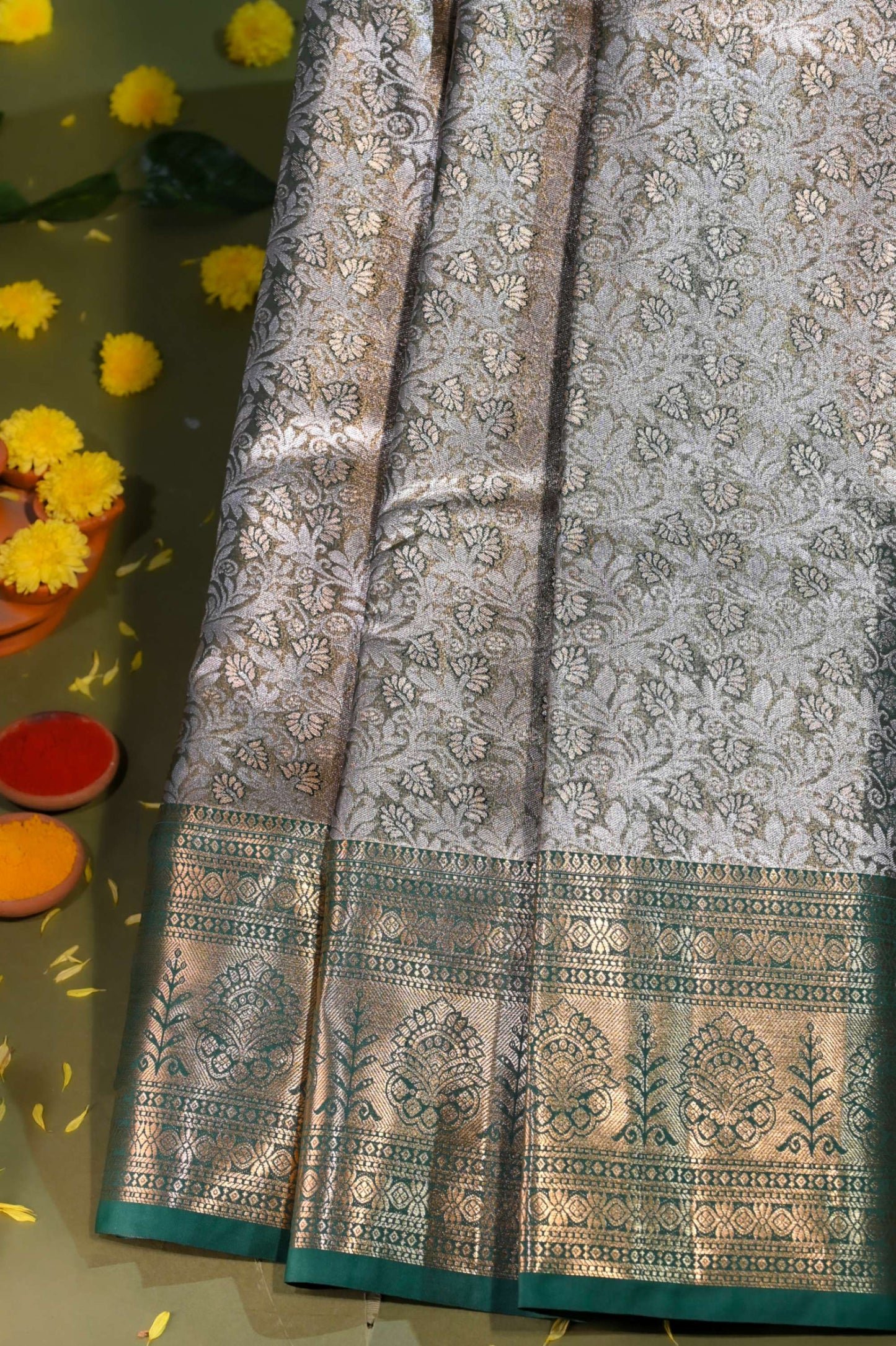 Gold Kanchipuram Saree