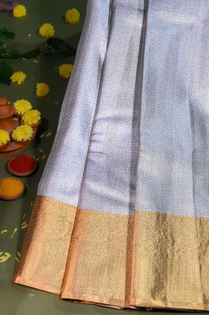 Silver Kanchipuram Saree