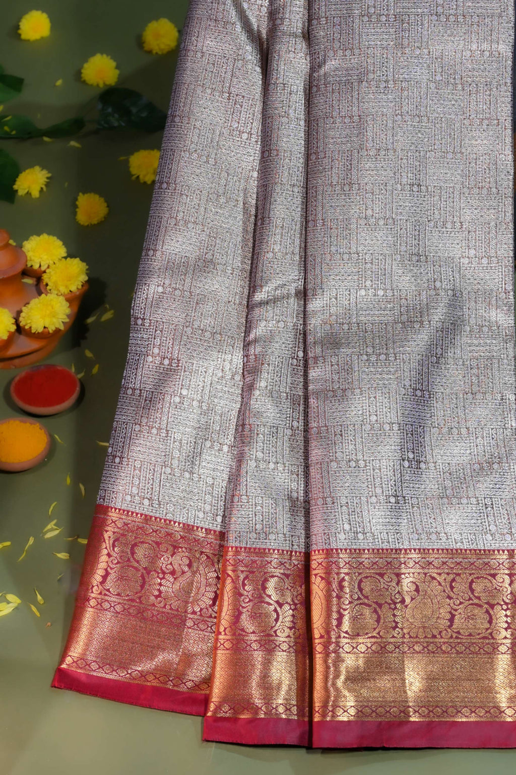 Gold Kanchipuram Saree
