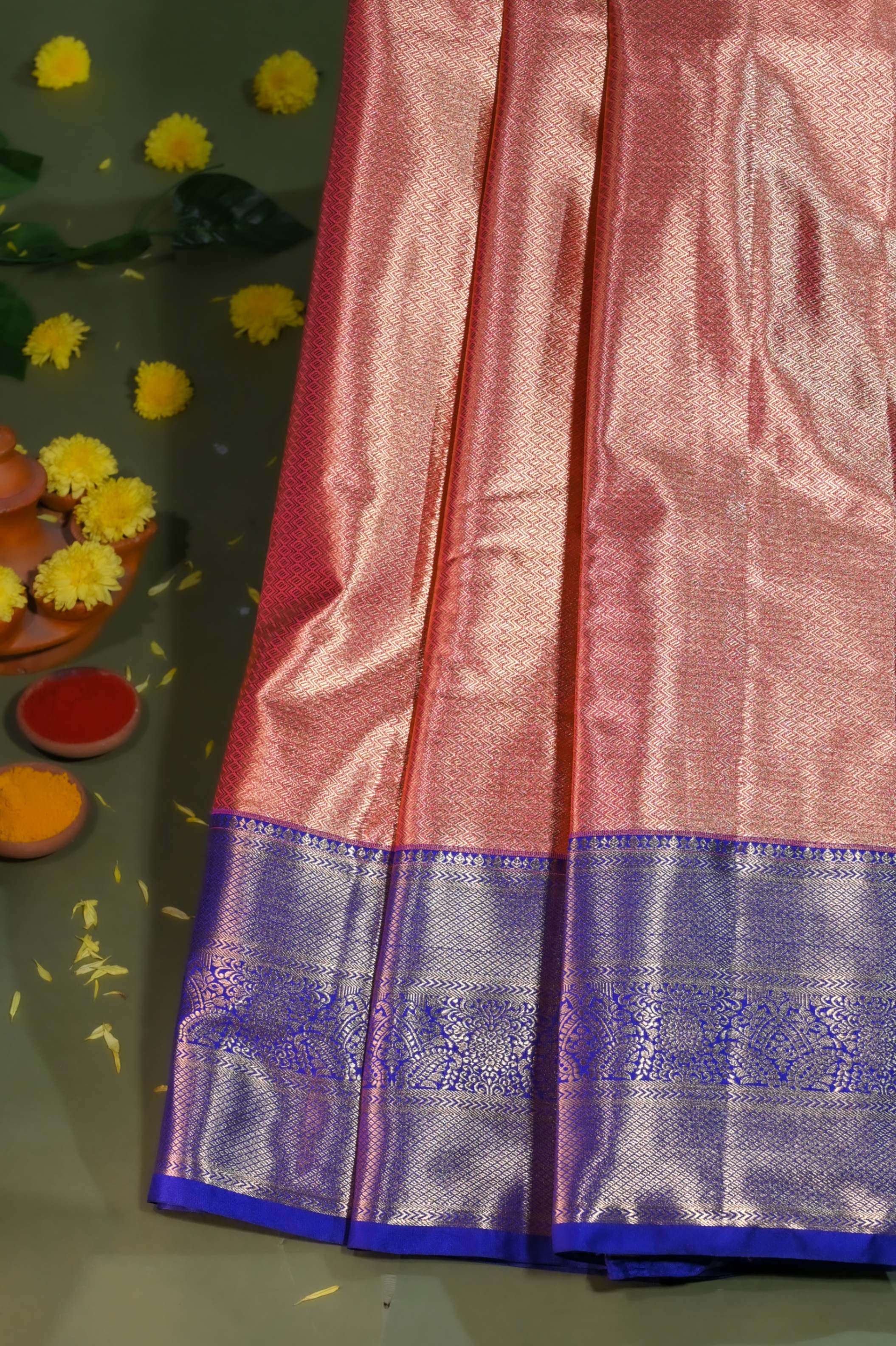 Pink Kanchipuram Saree