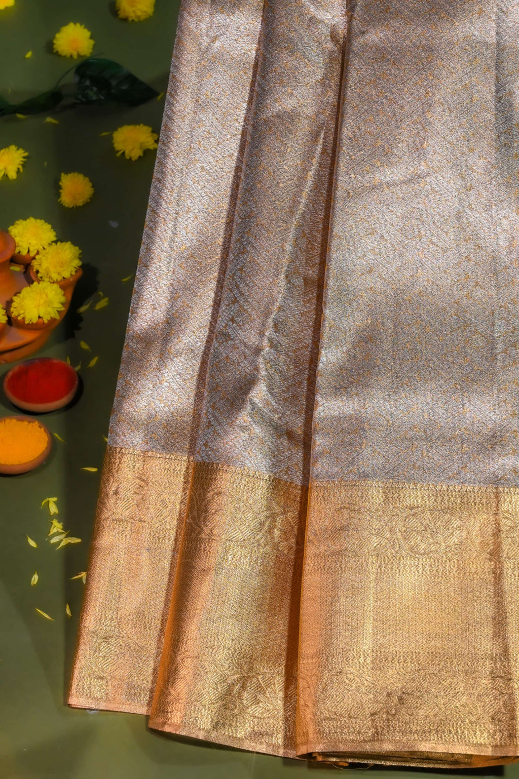 Gold Kanchipuram Saree